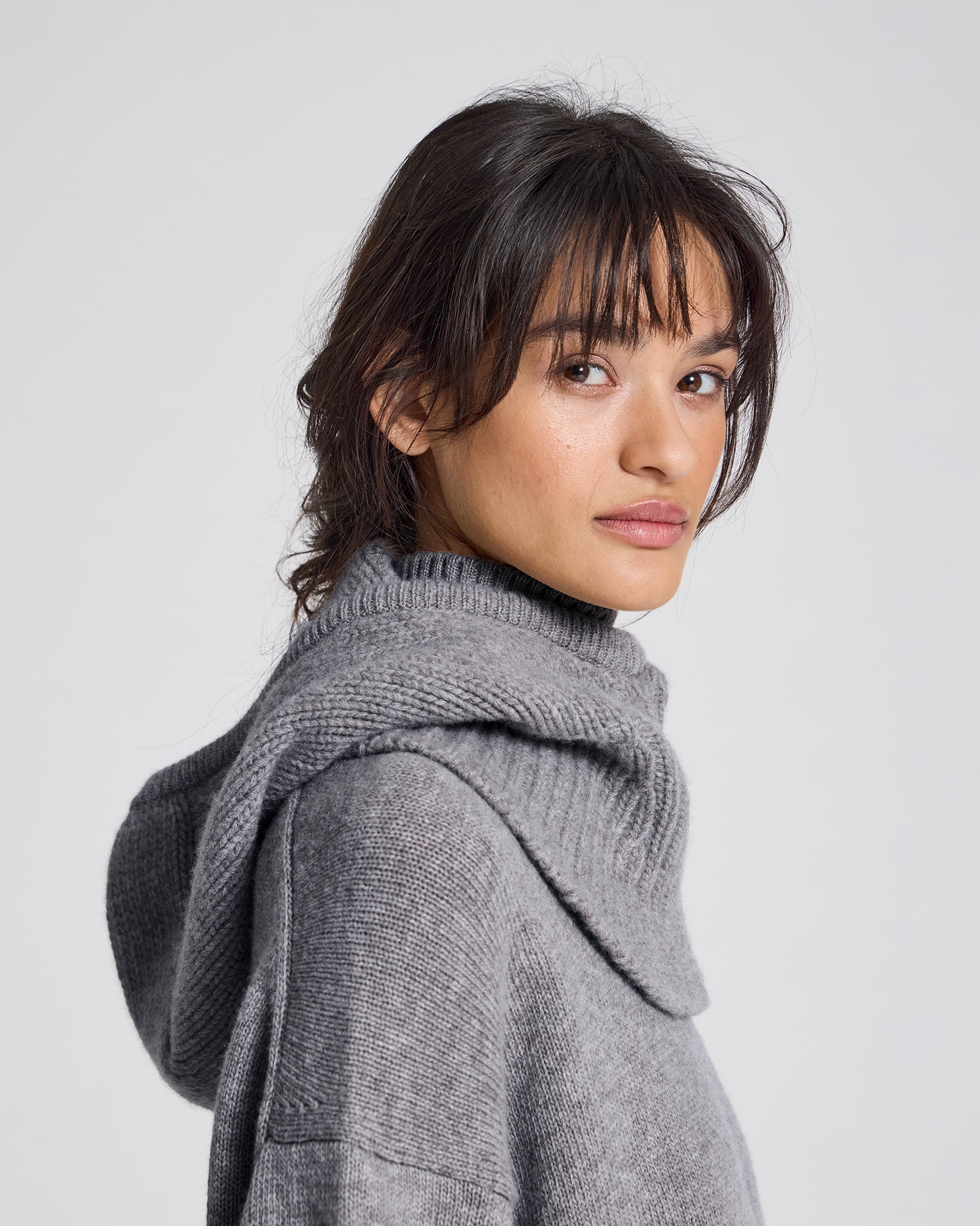 GAI+LISVA Balaklava Lammwolle Lambswool l Knitwear 631 Grafitti Grey Melangé