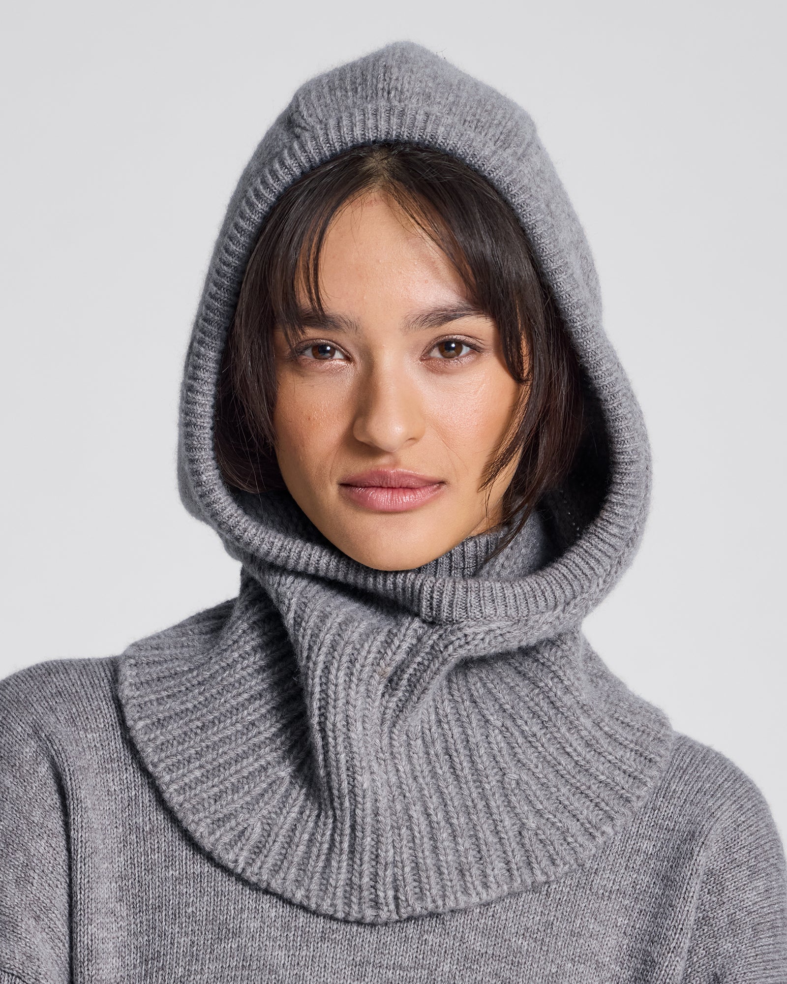 GAI+LISVA Balaklava Lammwolle Lambswool l Knitwear 631 Grafitti Grey Melangé