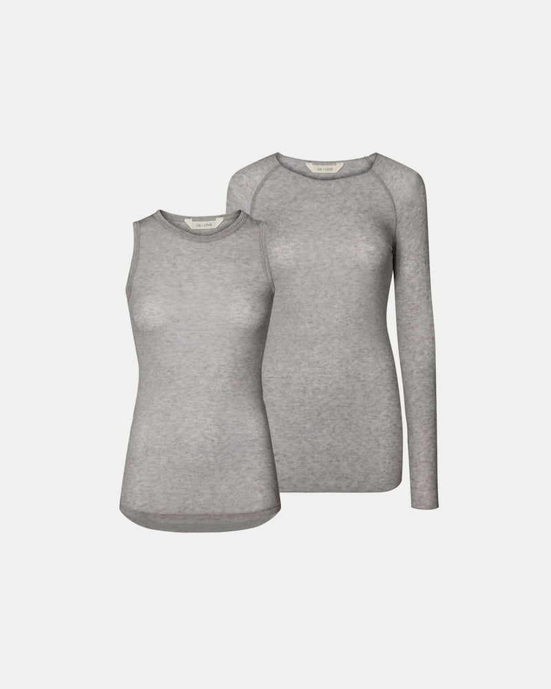 FOREVER BASIC PACK - AMALIE & ALBERTE WOLLE - HELLGRAU MELANGE