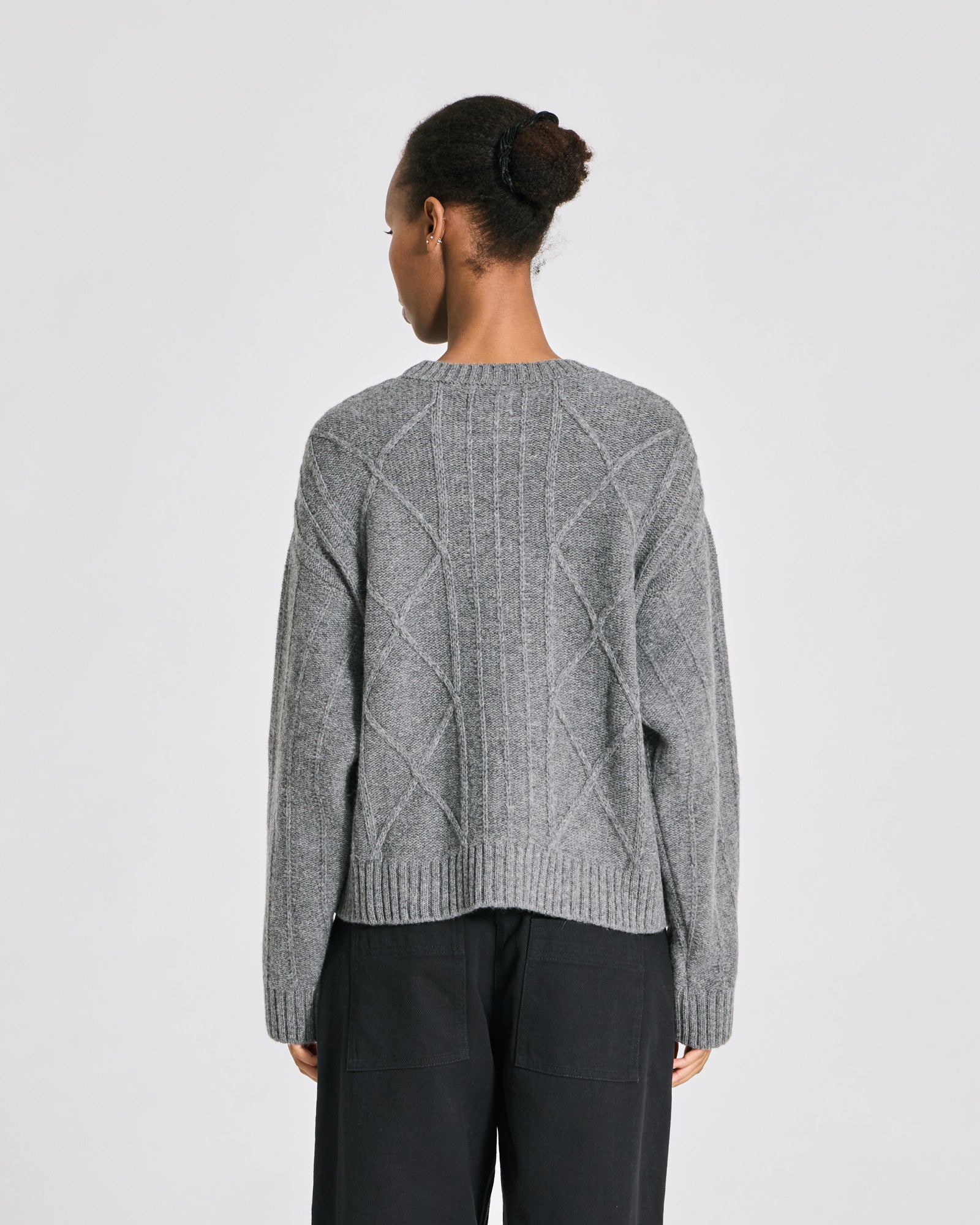 GAI+LISVA Carina L/S Pullover Lambswool Knit GOTS Lambswool l Knitwear 631 Grafitti Grey Melangé
