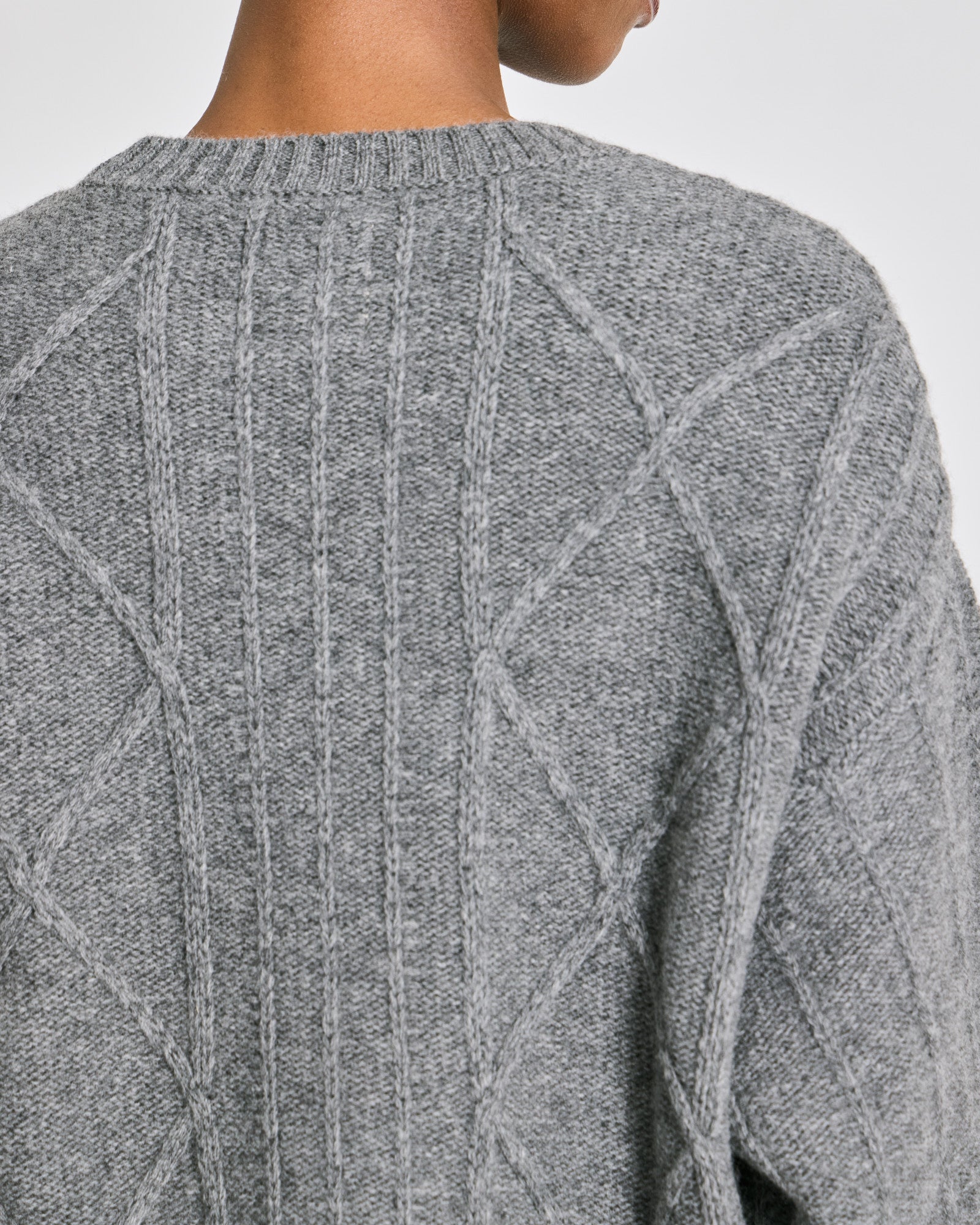 GAI+LISVA Carina L/S Pullover Lambswool Knit GOTS Lambswool l Knitwear 631 Grafitti Grey Melangé