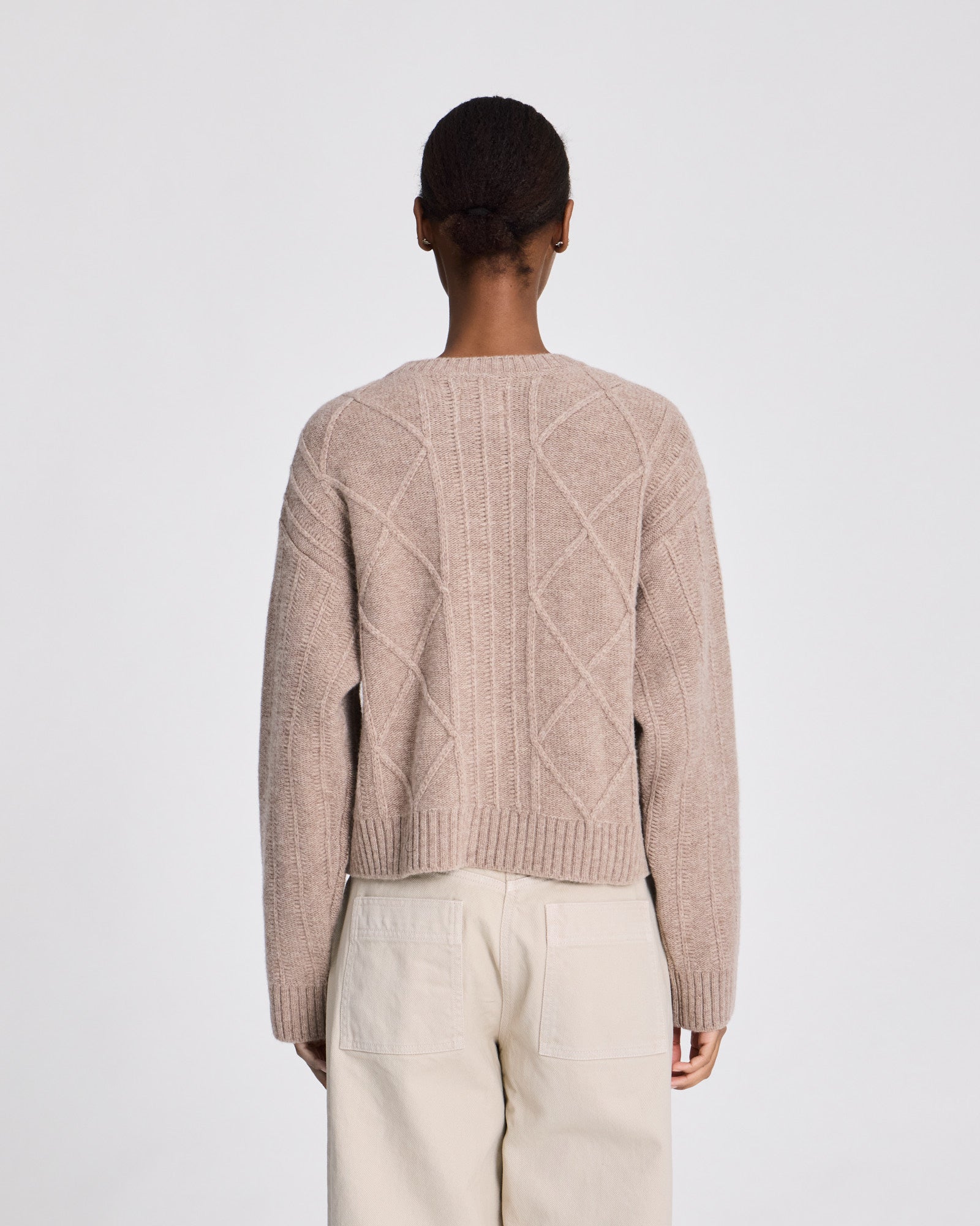 GAI+LISVA Cornelia L/S Cardigan Lambswool Knit GOTS Lambswool l Knitwear 960 Shitake