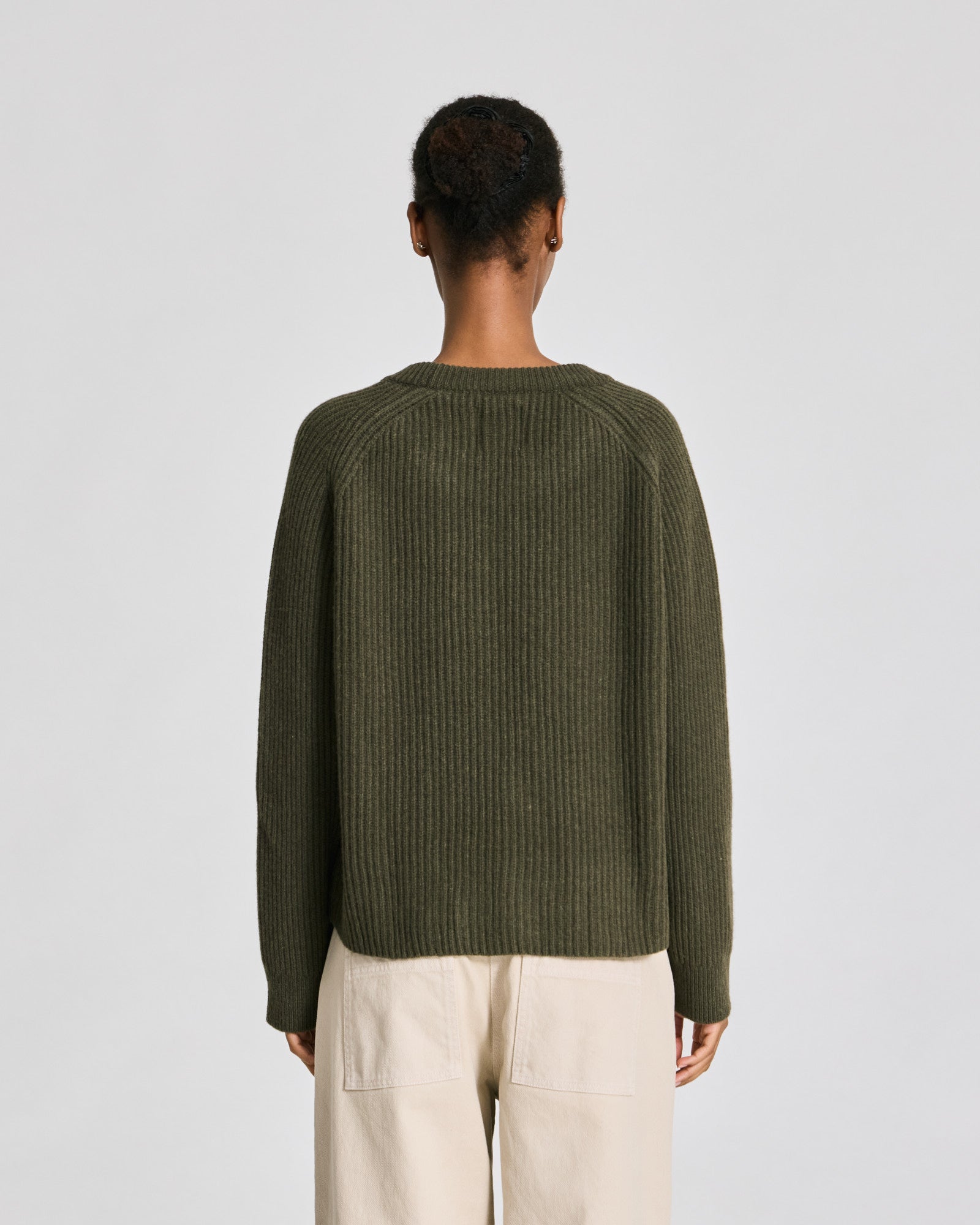 GAI+LISVA Dorthea L/S Pullover Lambswool Knit GOTS Lambswool l Knitwear 170 Olive Night Melangé