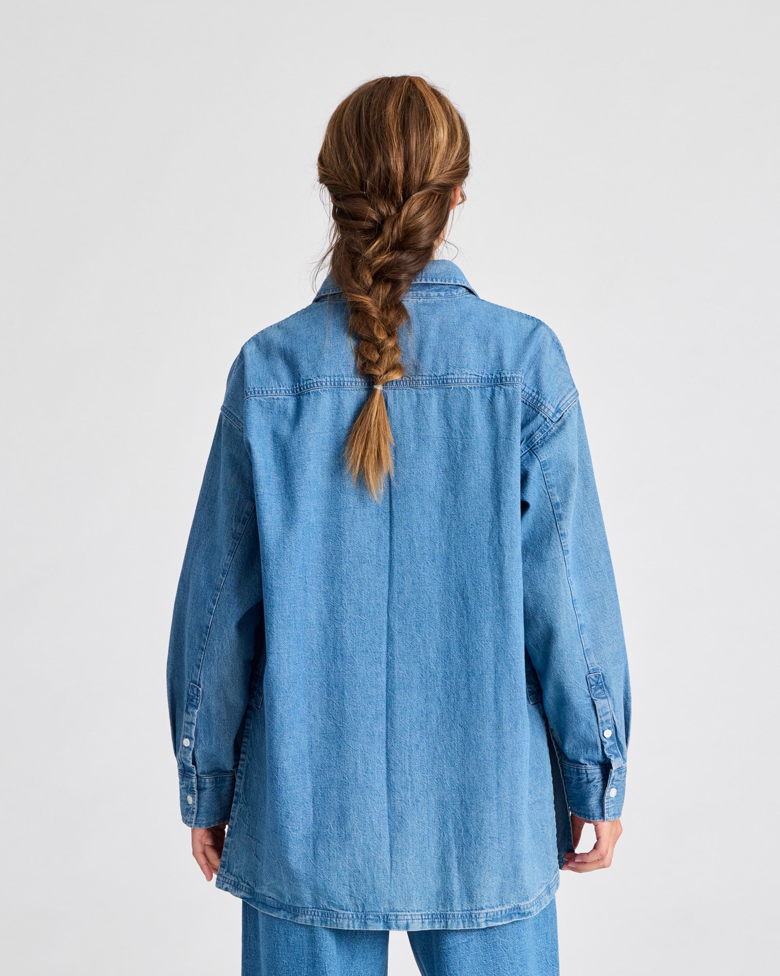 GAI+LISVA Else L/S Cotton Denim Light Washed Shirt Shirts & Blouses 710 Blue Denim