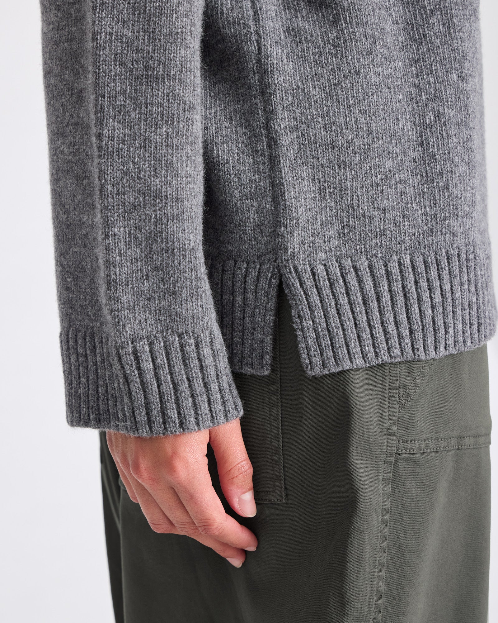 GAI+LISVA Emely Lambswool Knit GOTS Lambswool l Knitwear 631 Grafitti Grey Melangé