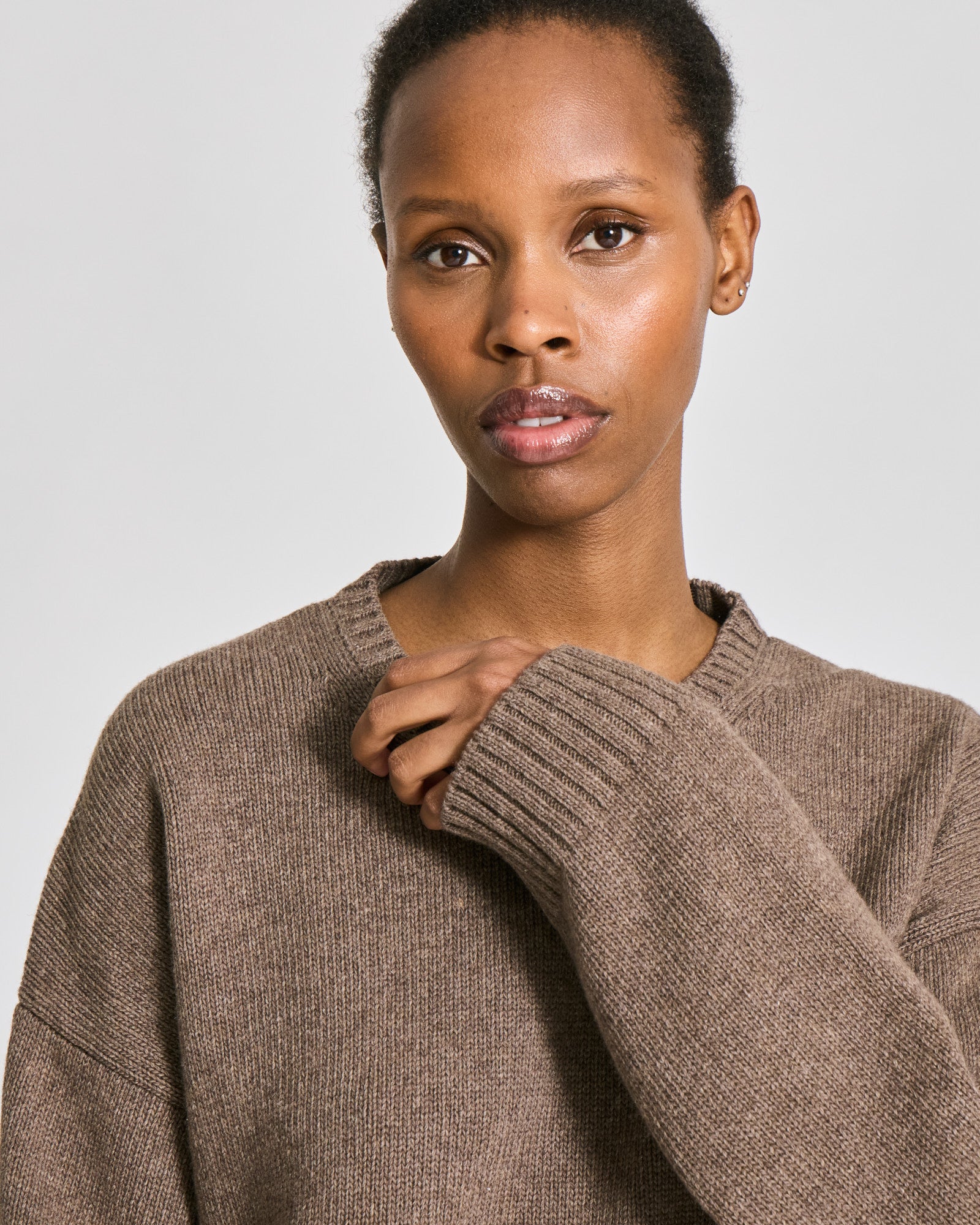 GAI+LISVA Emely Lambswool Knit GOTS Lambswool l Knitwear 756 Mole Melangé