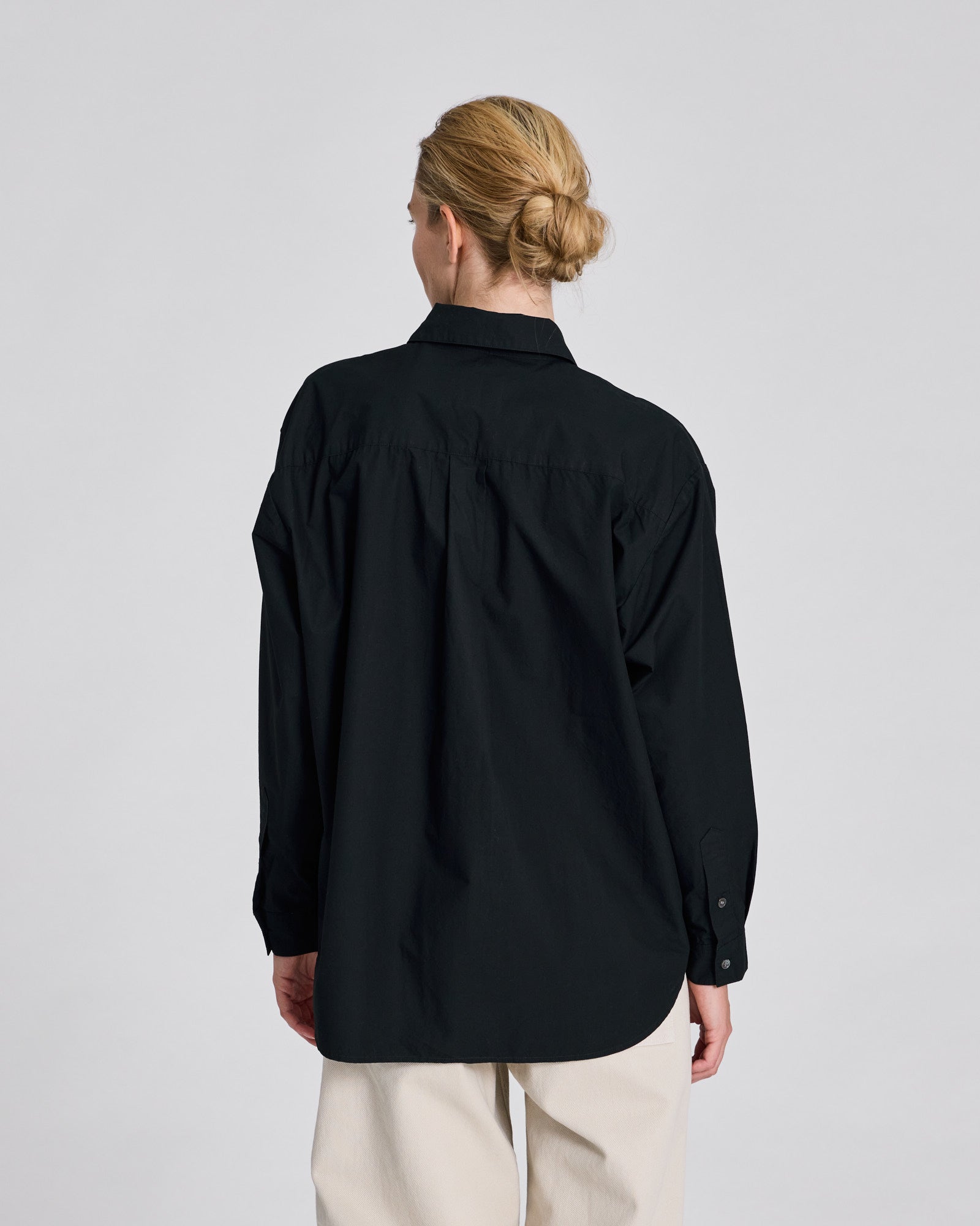 GAI+LISVA Eva L/S Poplin Shirt Shirts & Blouses 652 Stretch Limo Black