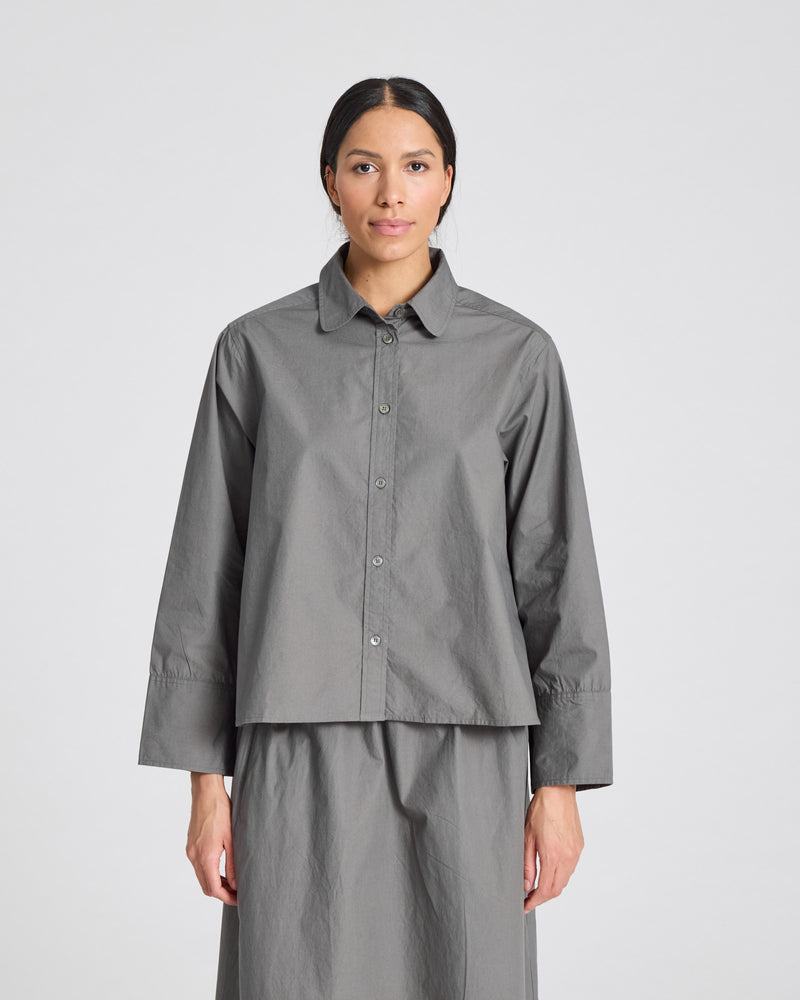 GAI+LISVA Flora Shirt Poplin Gots 243975 Shirt 193 Metal Grey