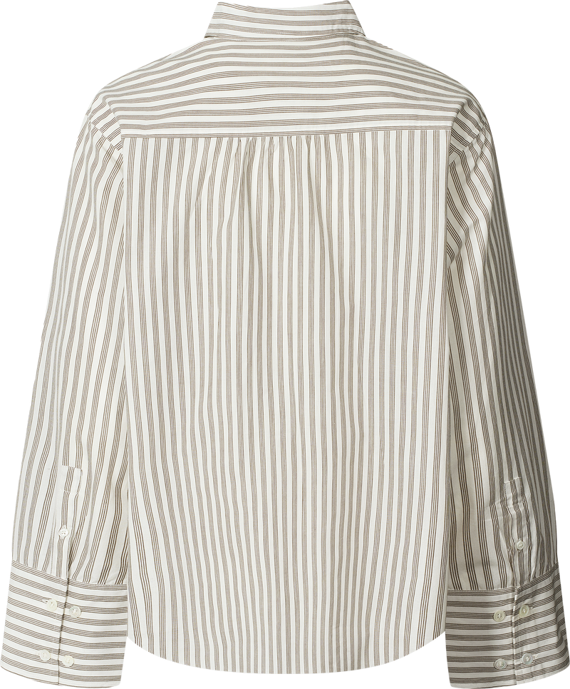 GAI+LISVA Flora Shirt yarn dyed Shirt 856 White/ Kangaroo