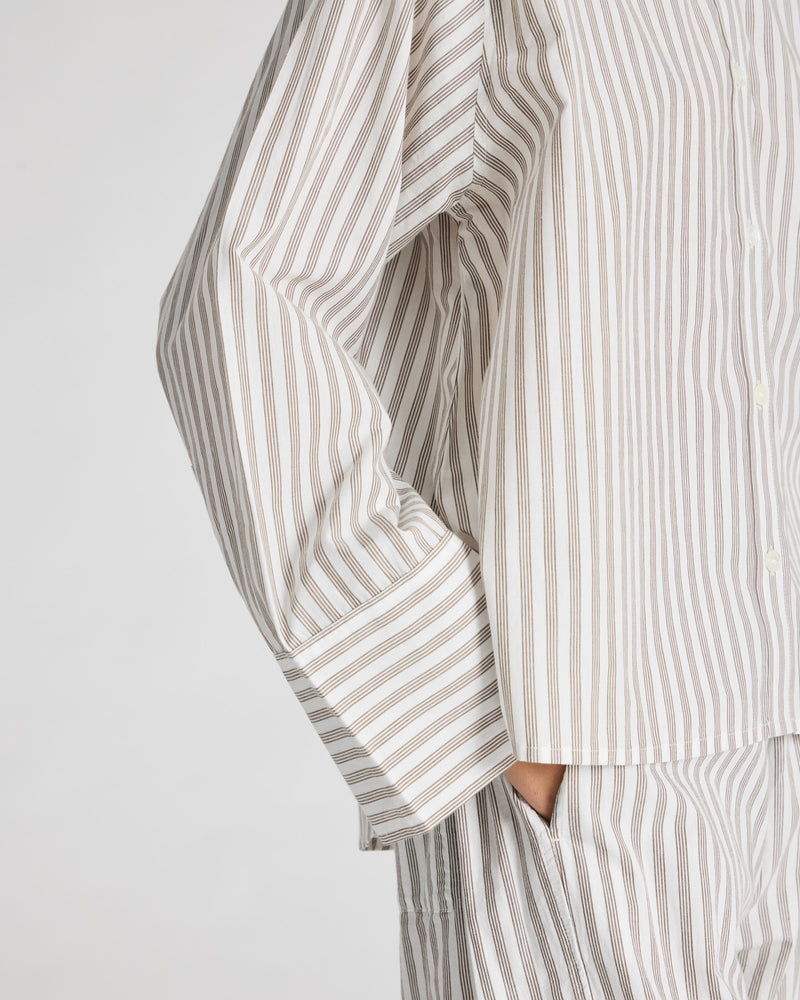 GAI+LISVA Flora Shirt yarn dyed Shirt 856 White/ Kangaroo