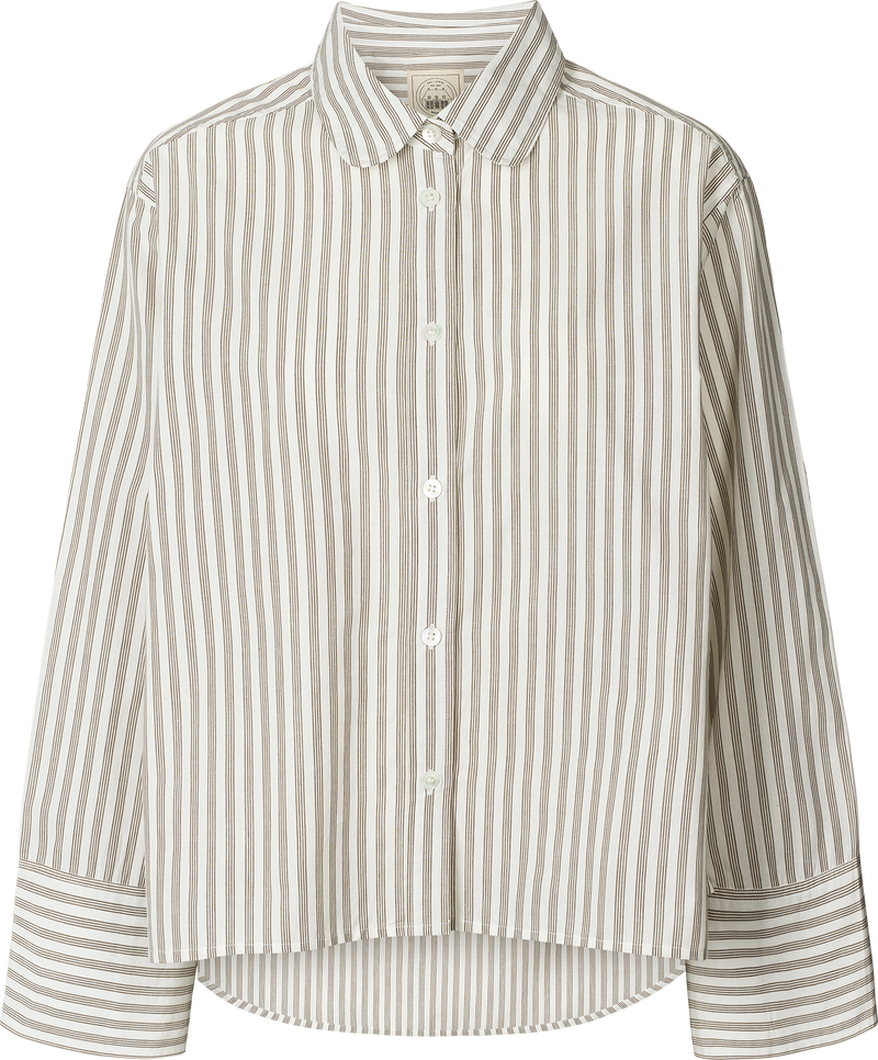 GAI+LISVA Flora Shirt yarn dyed Shirt 856 White/ Kangaroo