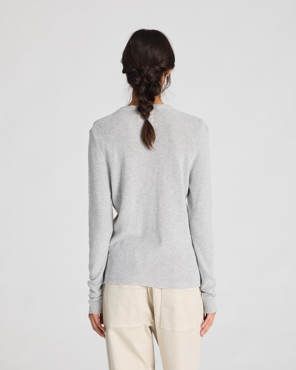 GAI+LISVA Freja L/S Knit GOTS 243975 Knit 601 Light Grey Melange
