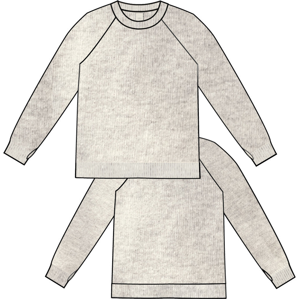 GAI+LISVA Gertrud L/S Pullover Lambswool Knit GOTS Lambswool l Knitwear 757 Ecru Melangé