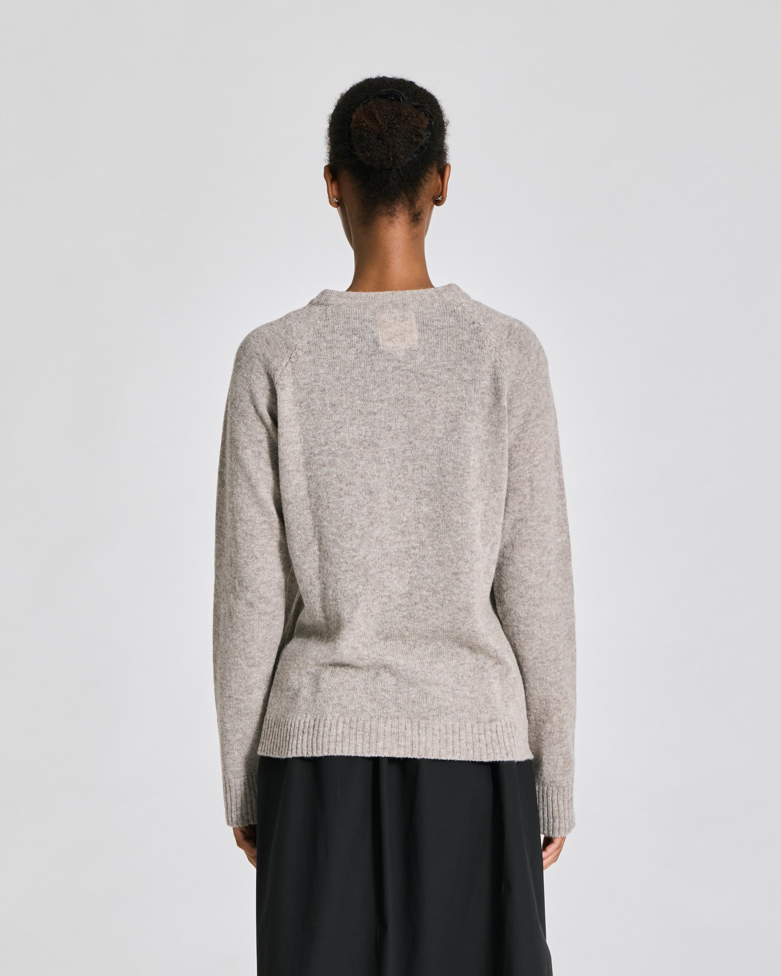 GAI+LISVA Gry L/S Cardigan Lambswool Knit Lambswool l Knitwear 173 Stone Grey Melangé