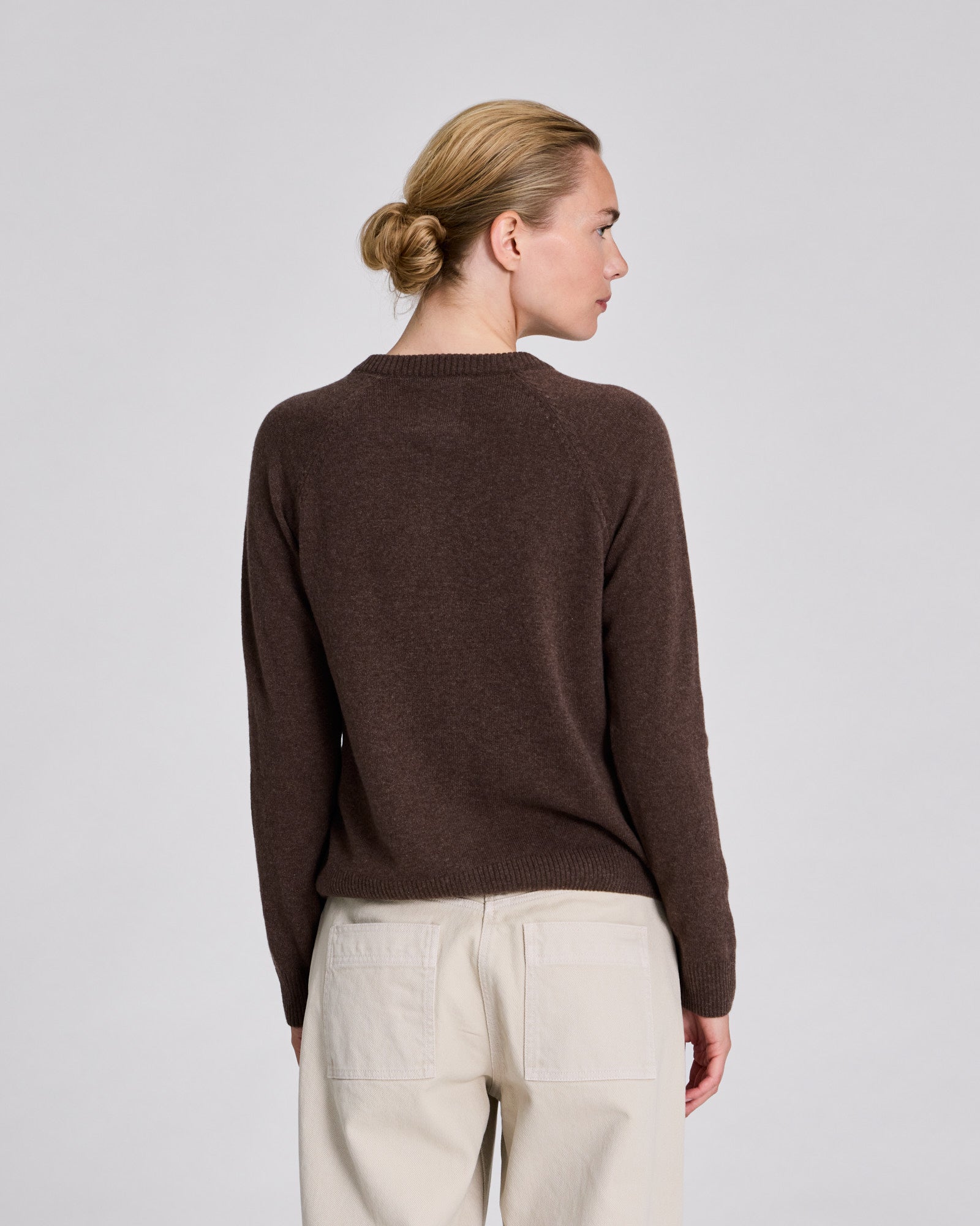 GAI+LISVA Gry L/S Cardigan Lambswool Knit Lambswool l Knitwear 676 Major Brown