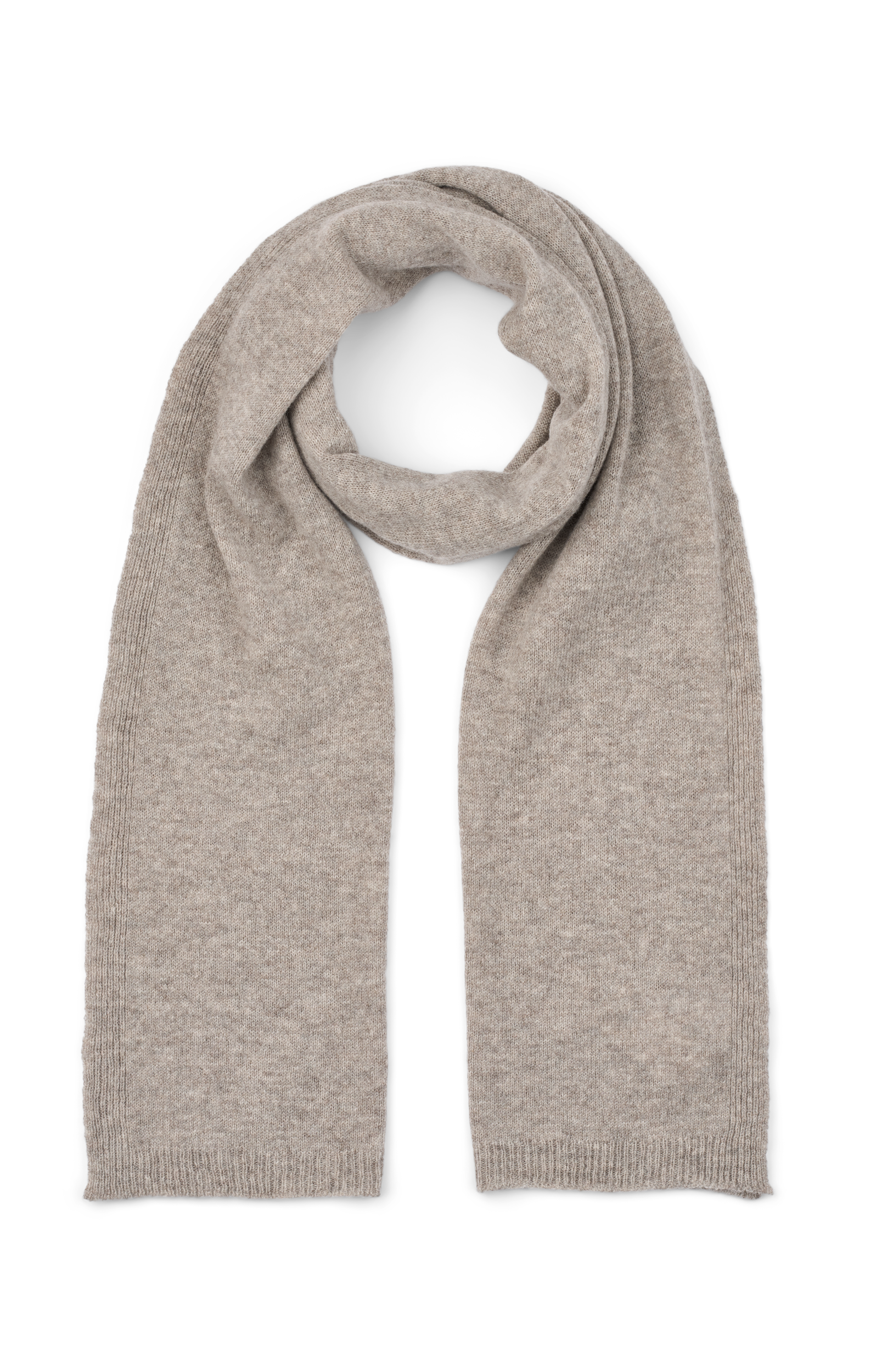 GAI+LISVA Gunvor Lambswool Knit Scarf Lambswool l Knitwear 173 Stone Grey Melangé