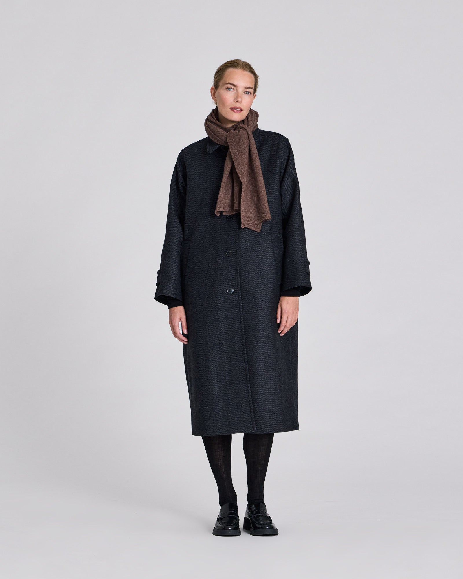 GAI+LISVA Gunvor Lambswool Knit Scarf Lambswool l Knitwear 676 Major Brown