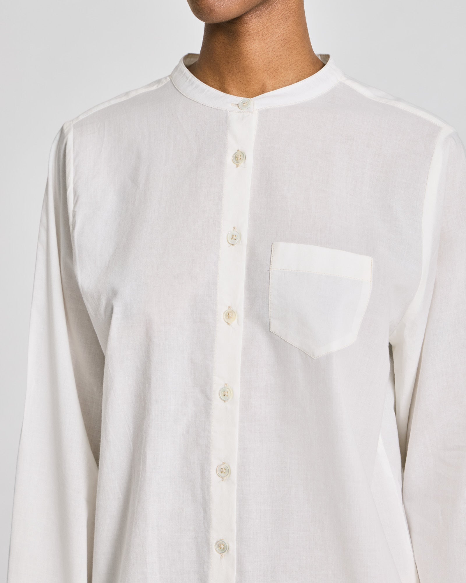 GAI+LISVA Helena L/S Cotton Stand Collar Voile Shirt Shirts & Blouses 762 Egret