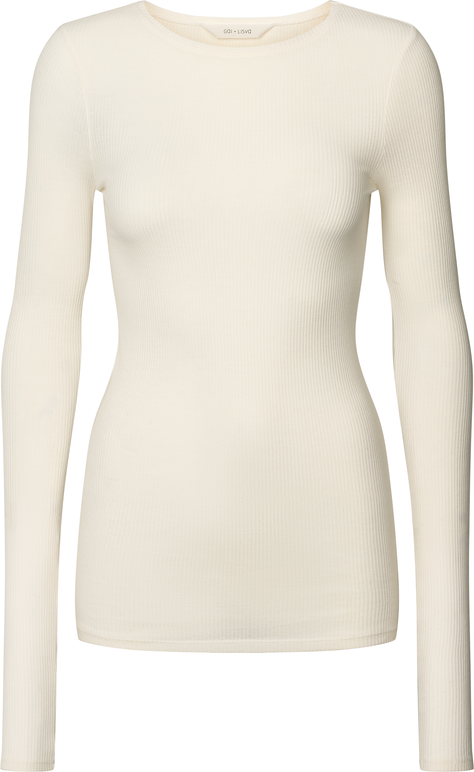 GAI+LISVA Lise L/S Cotton Top 3x2x Rib GOTS 243975 Top 150 Off White