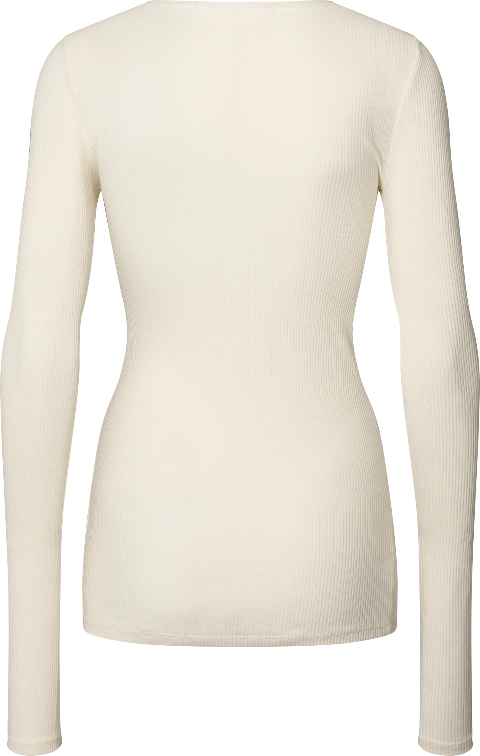 GAI+LISVA Lise L/S Cotton Top 3x2x Rib GOTS 243975 Top 150 Off White