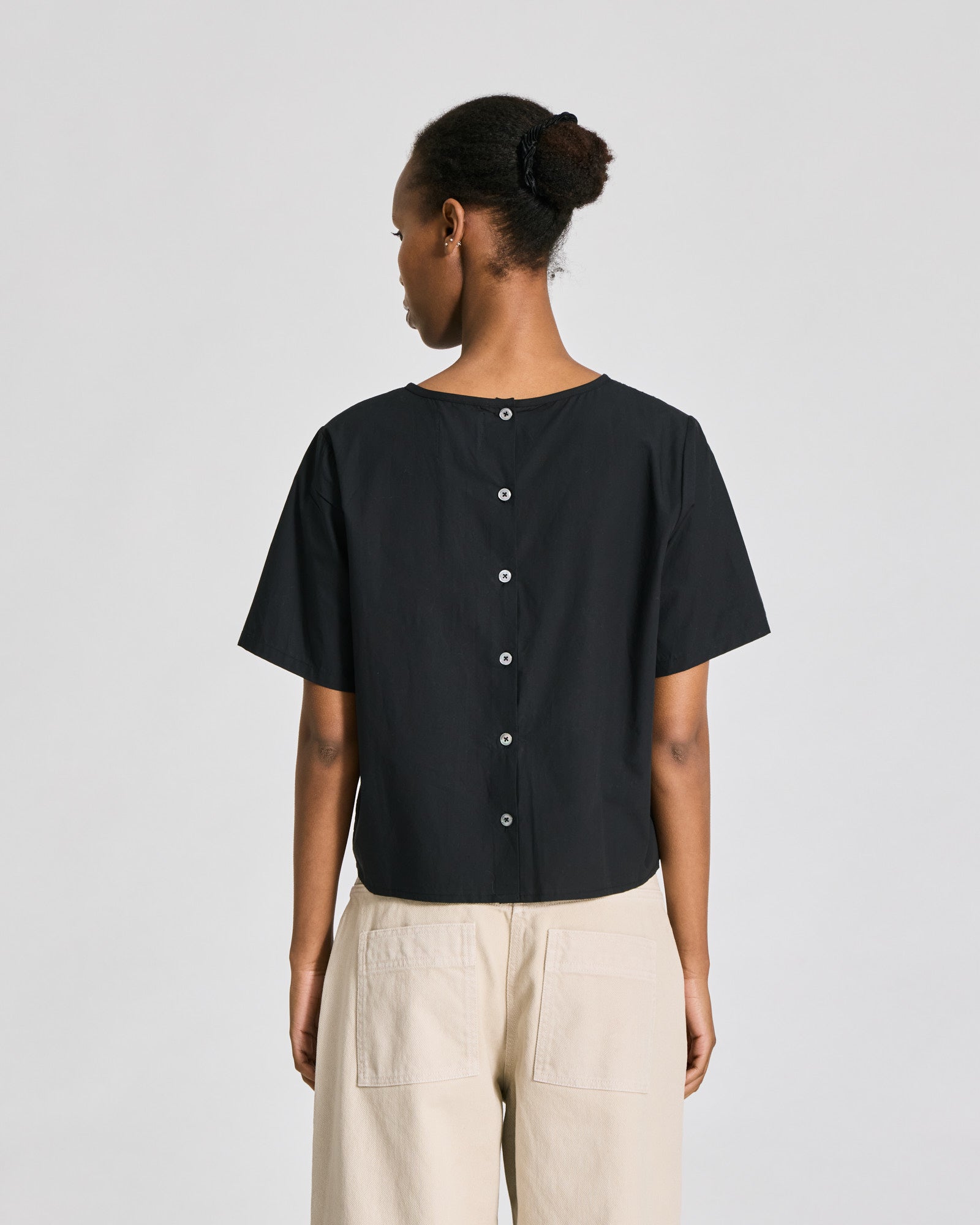 GAI+LISVA Lisva S/S Cotton Poplin Blouse Shirts & Blouses 650 Black