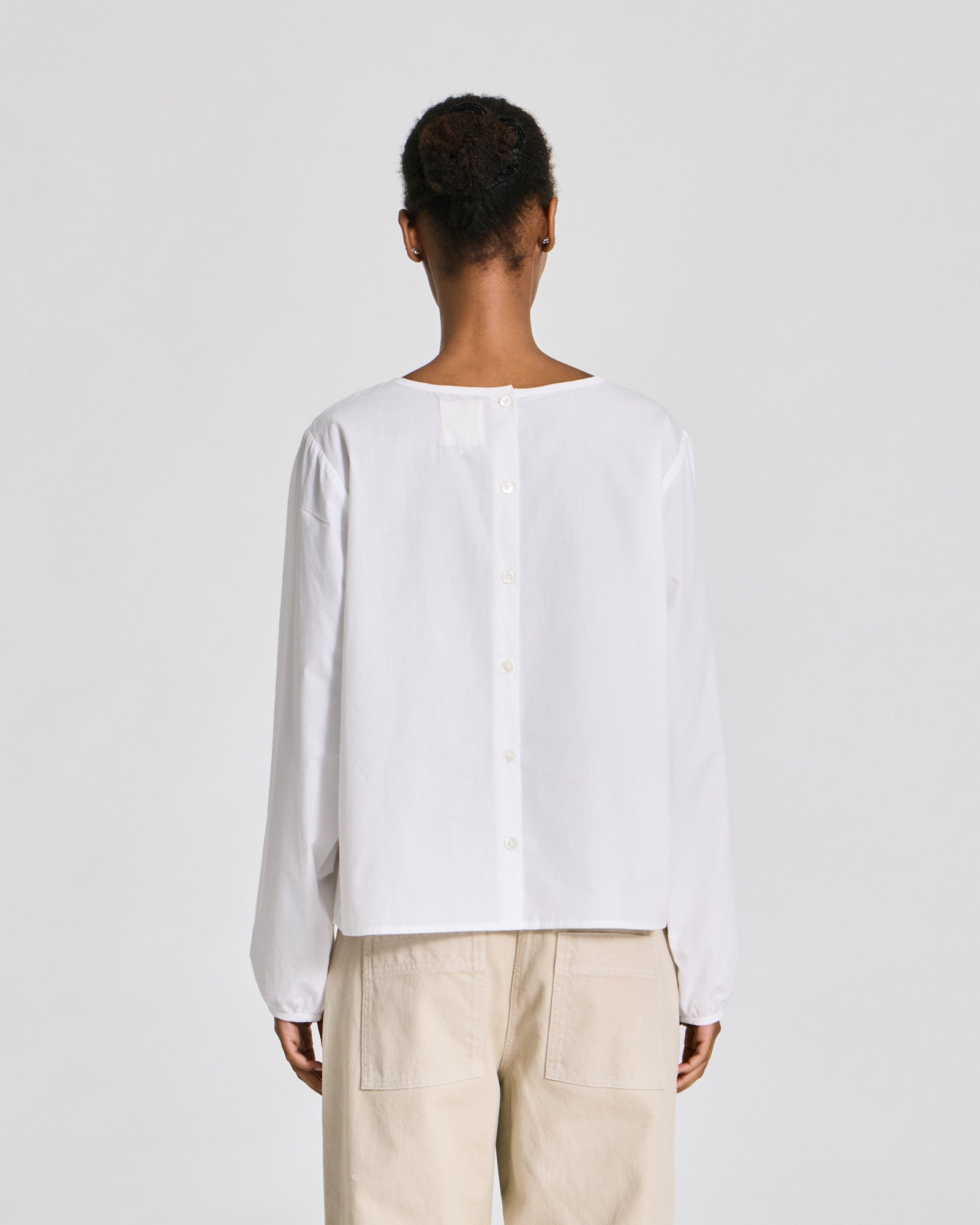 GAI+LISVA Louisa L/S Cotton Poplin Shirt Shirts & Blouses 100 White