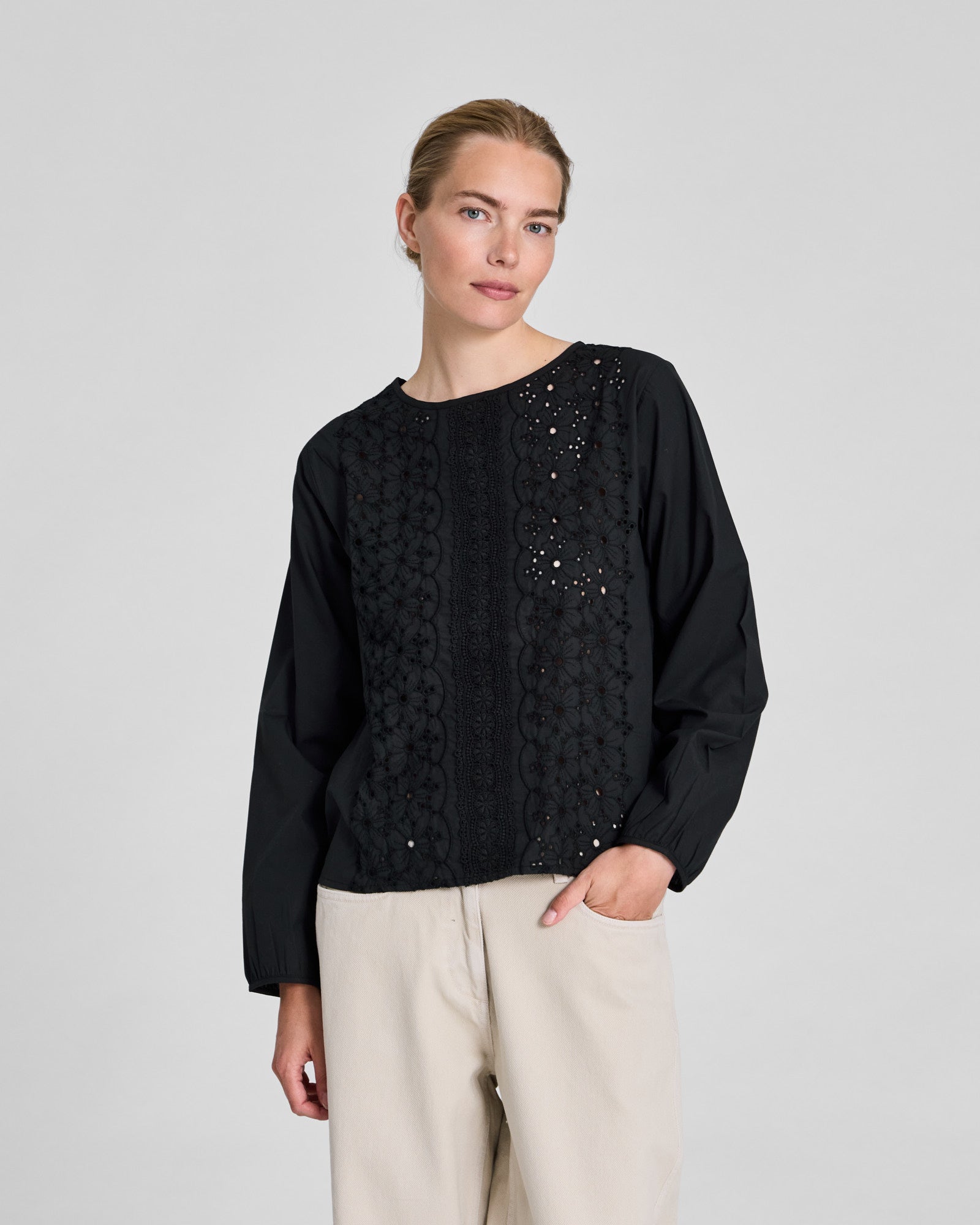 GAI+LISVA Louisa L/S Cotton Poplin Shirt Shirts & Blouses 650 Black