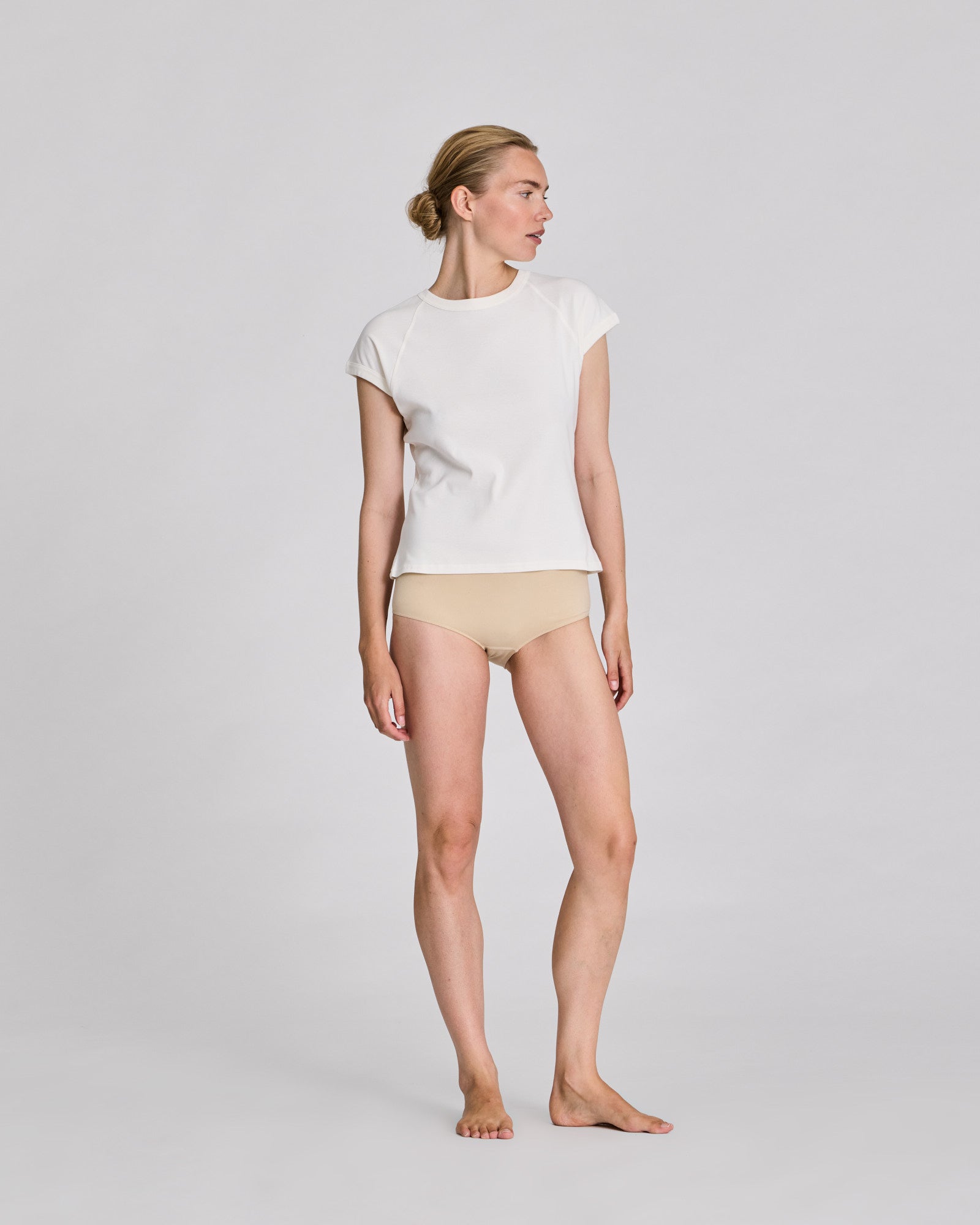 GAI+LISVA Malou S/S Cotton 1x1 Rib Tee Tops & T-shirts 762 Egret
