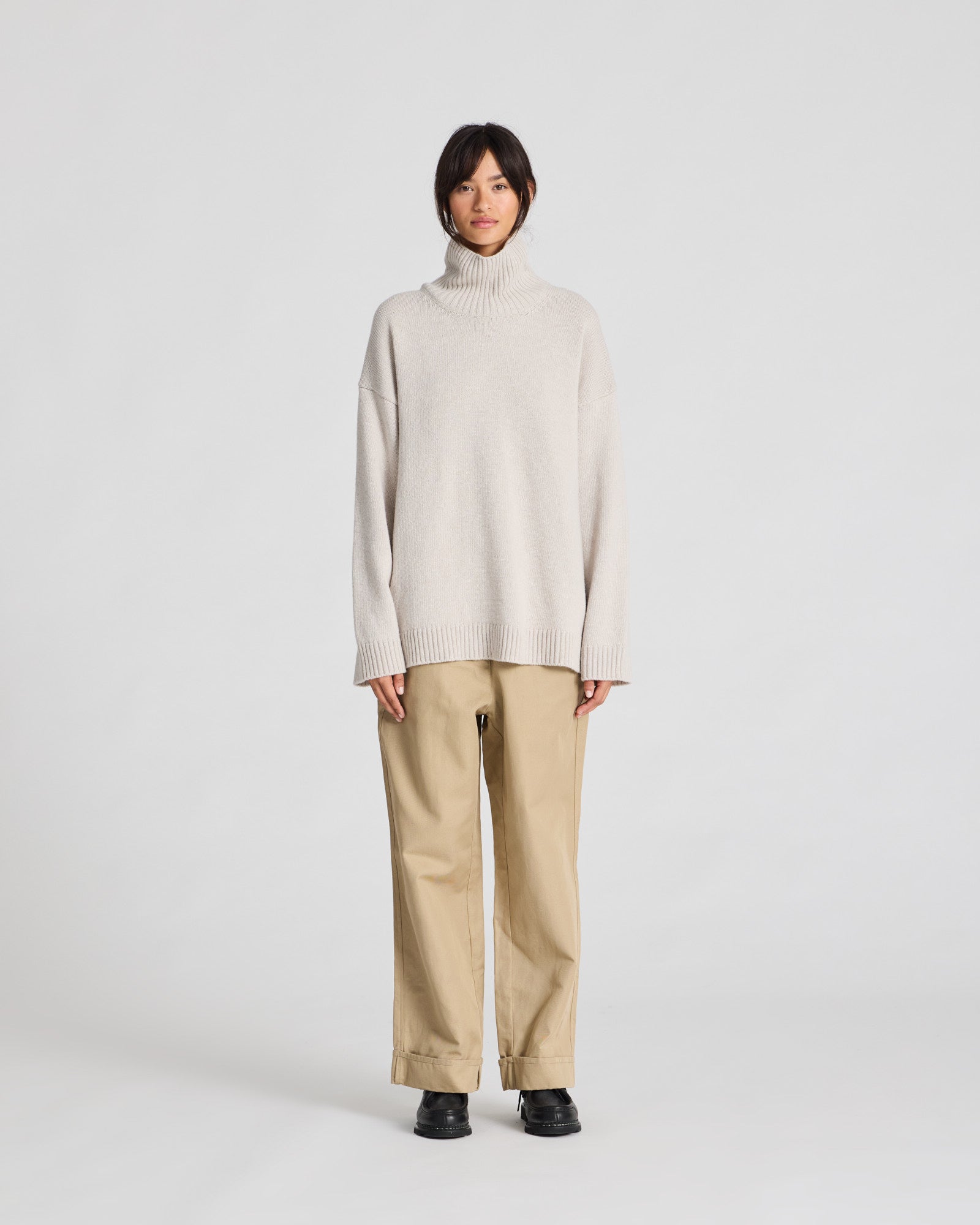 GAI+LISVA Mandie Lambswool Jumper GOTS 243975 Knit 826 Island Fossil