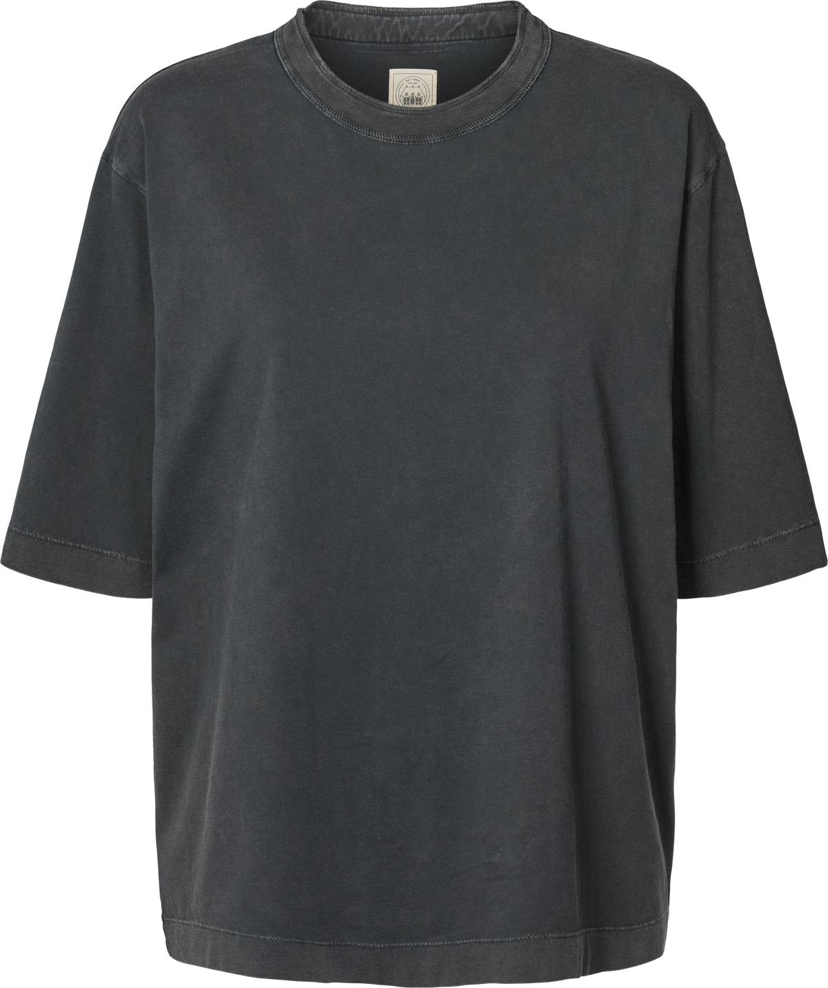 GAI+LISVA Maya Cotton Jersey Tee Vintage Look Tops & T-shirts 765 Dark Grey Acid Wash