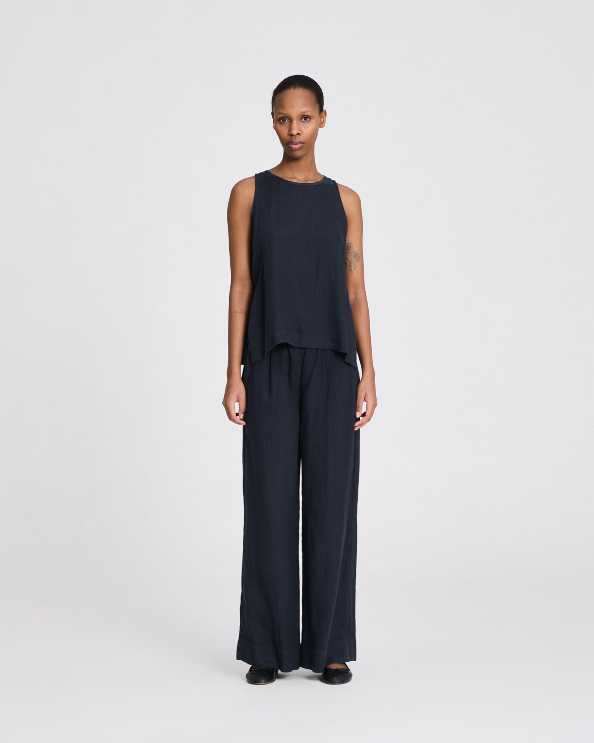 GAI+LISVA Mia Maya Linen Top GOTS Shirts & Blouses 181 Midnight Blue