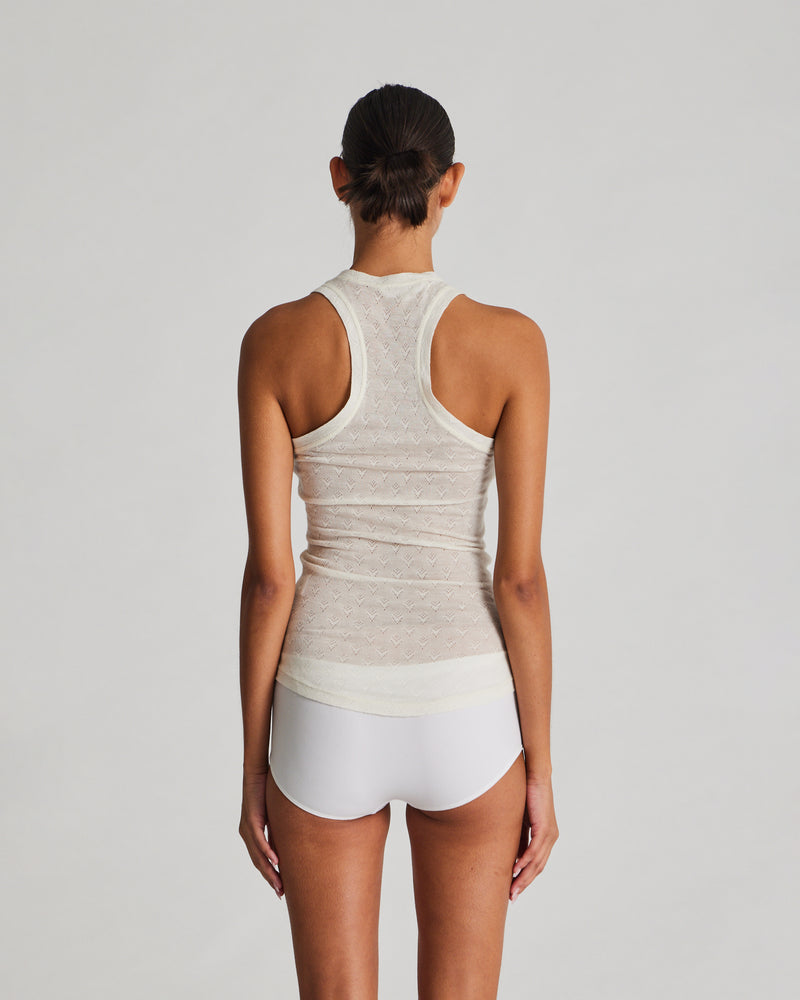GAI+LISVA Nellie Silk Top Top 150 Off White