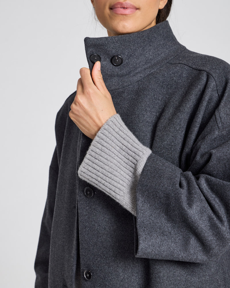 GAI+LISVA Nete Coat Jacket 614 Dark Grey Melange