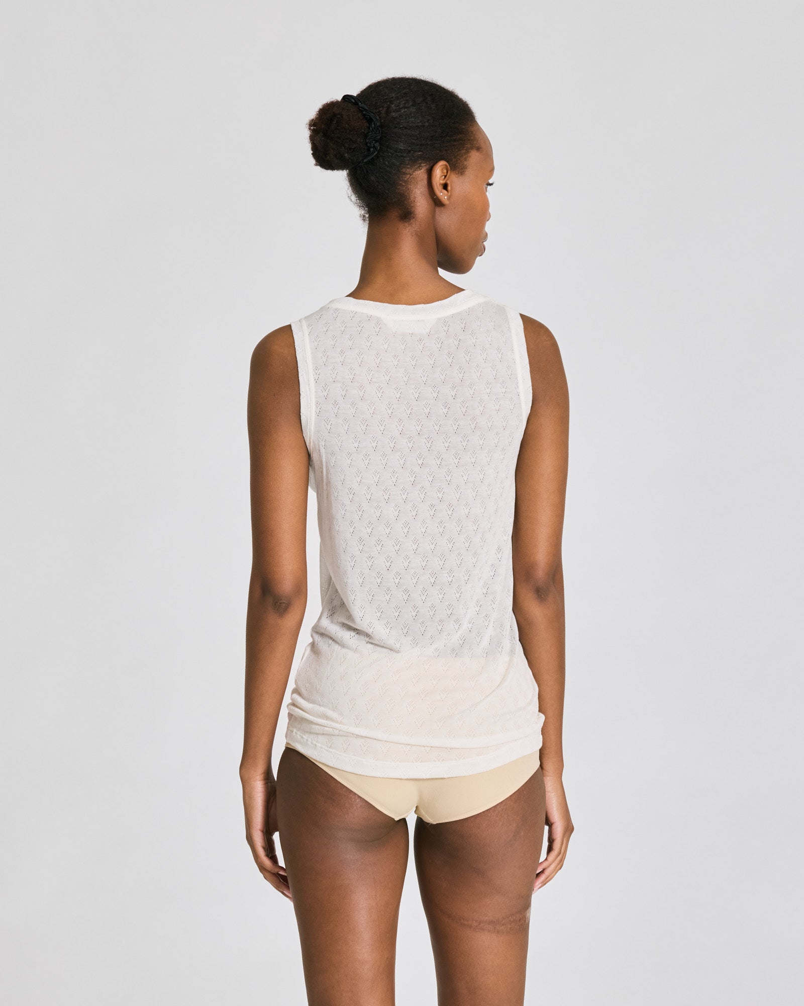 GAI+LISVA Ottelia V-neck S´less Silk Top Tops & T-shirts 150 Off White
