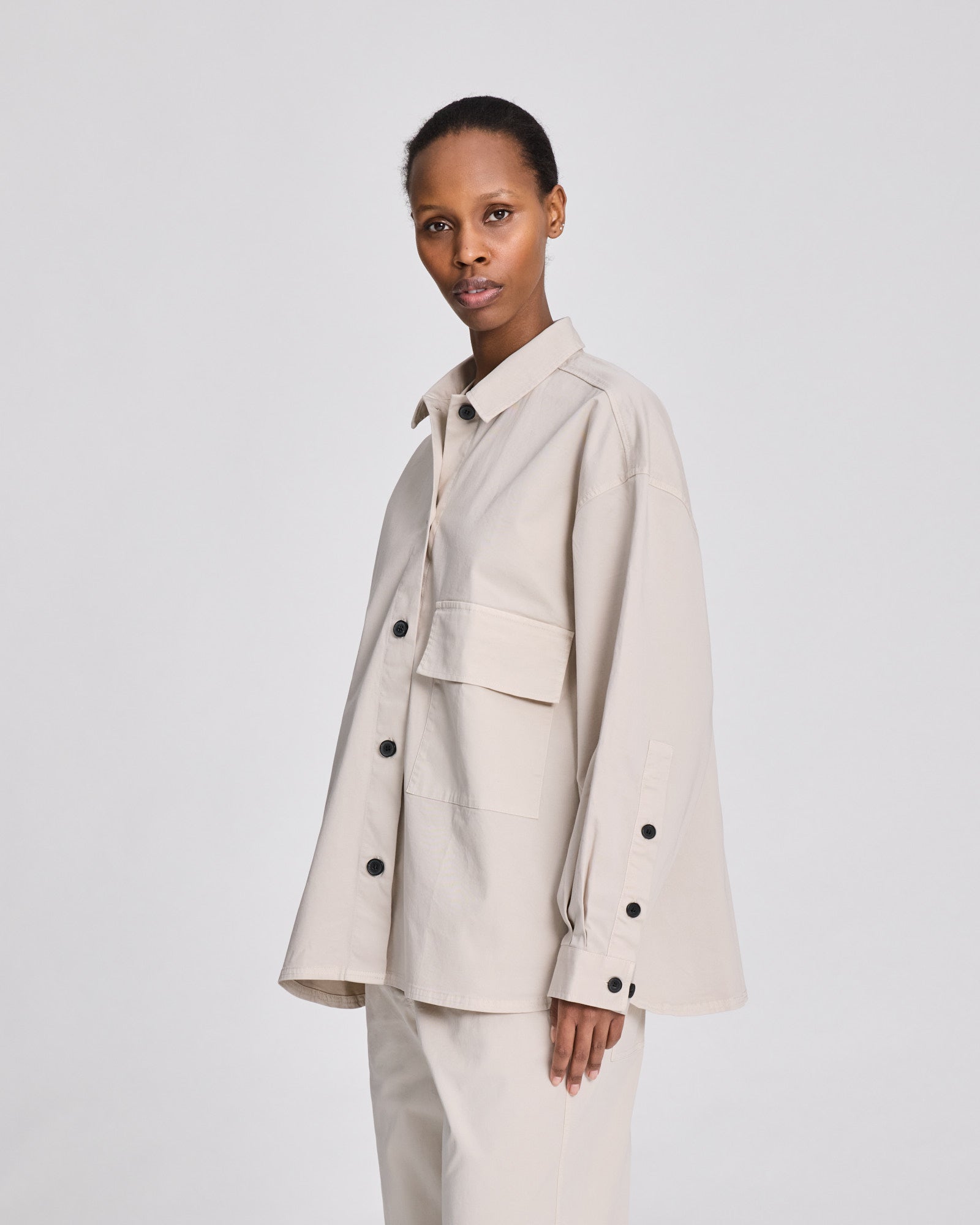 GAI+LISVA Pauline Stretched Twill Shirt Shirts & Blouses 139 Ancient Grey