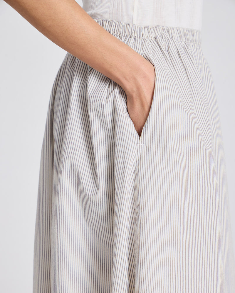 GAI+LISVA Petra Rock Popeline Dresses & Skirts 126 Mulch White Stripe
