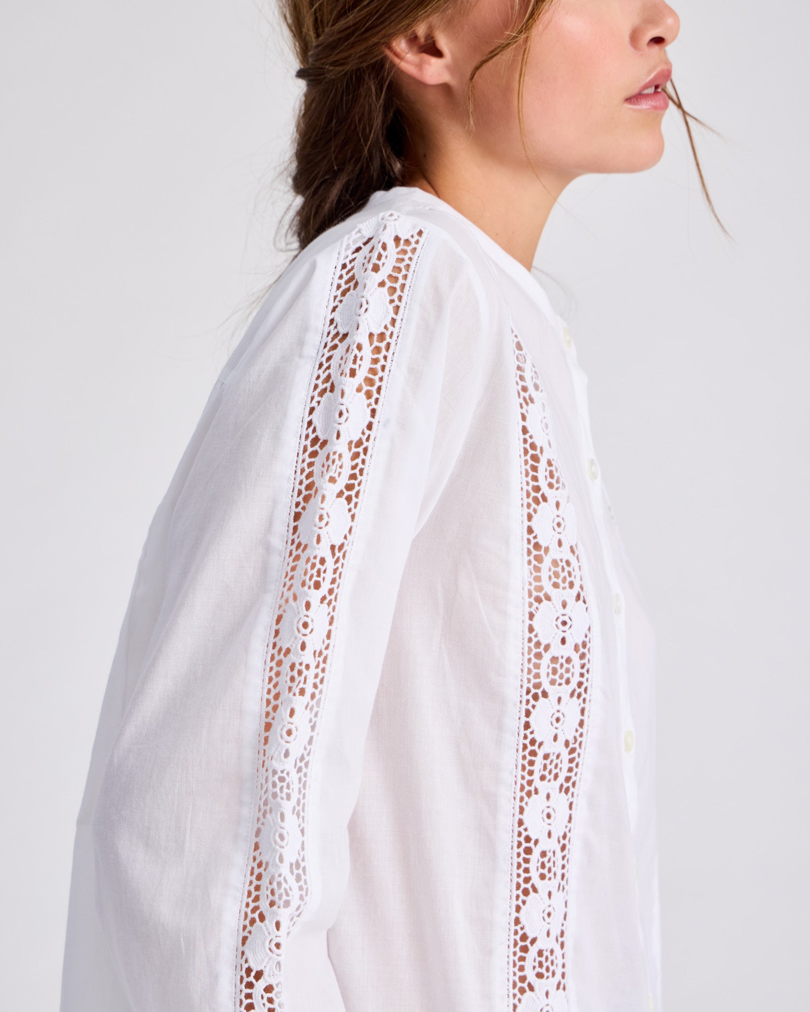 GAI+LISVA Rosa L/S Cotton Voile Shirt Shirts & Blouses 100 White