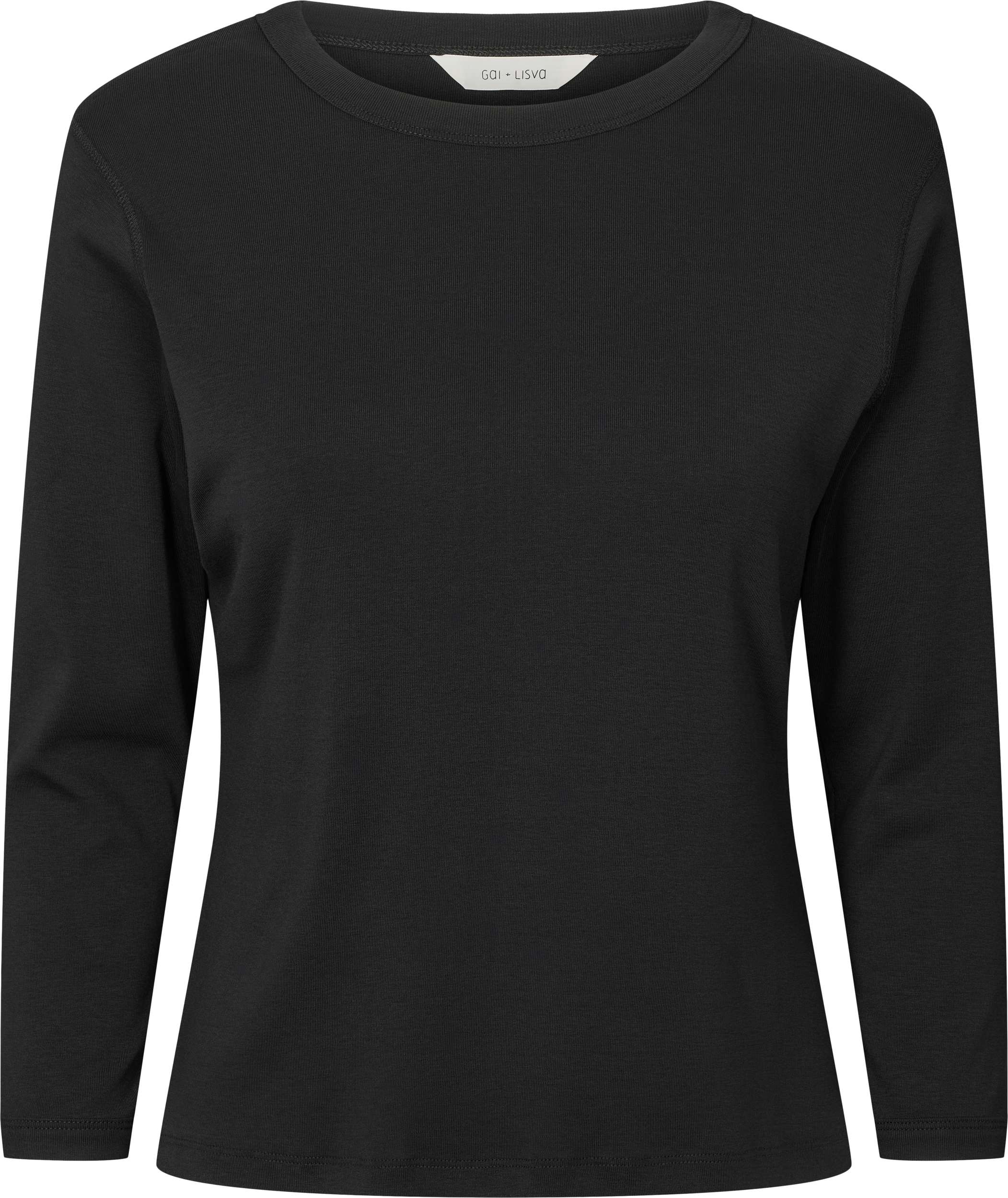 GAI+LISVA Sascha 3/4 Sleeve Cotton Top Tops & T-shirts 650 Black