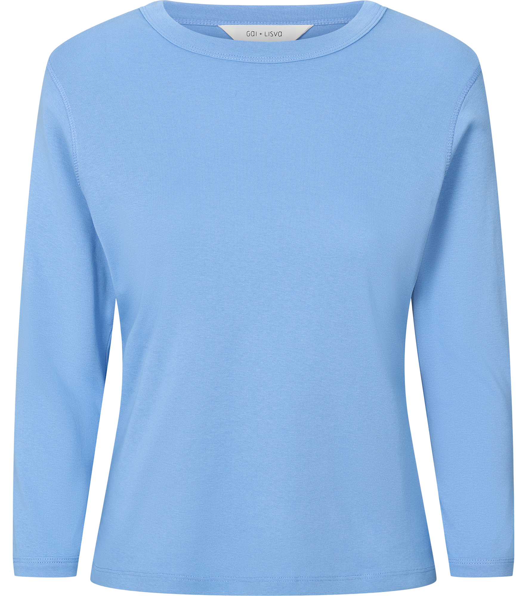 GAI+LISVA Sascha 3/4 Sleeve Cotton Top Tops & T-shirts 790 Azurine Blue