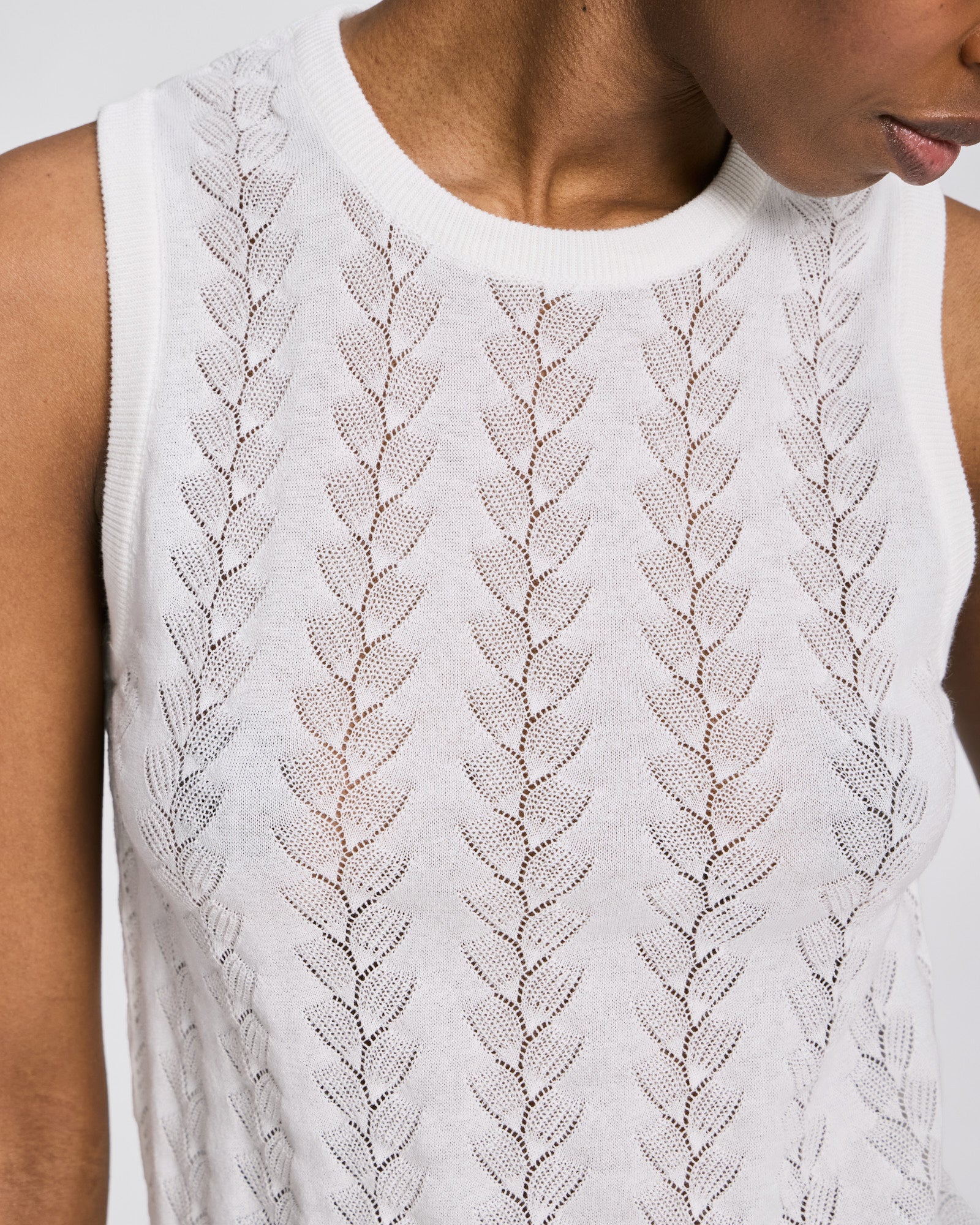 GAI+LISVA Sofie Butterfly Knit Top - GOTS Cotton l Knitwear 100 White