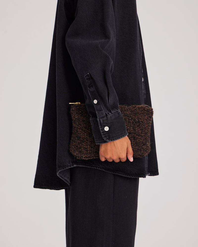 GAI+LISVA Stine Clutch Accessories 684 Mulch/Black Herringbone
