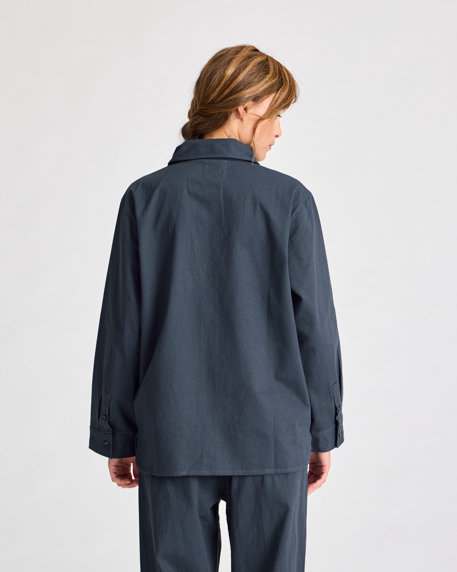 GAI+LISVA Sussie Hemd aus Twill GOTS 243975 - Schwarz Shirt 472 Denim Blue