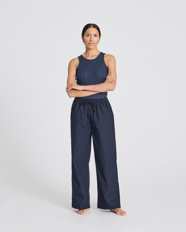 GAI+LISVA Thilde Pant Poplin GOTS 243975 Pants & Shorts 181 Midnight Blue