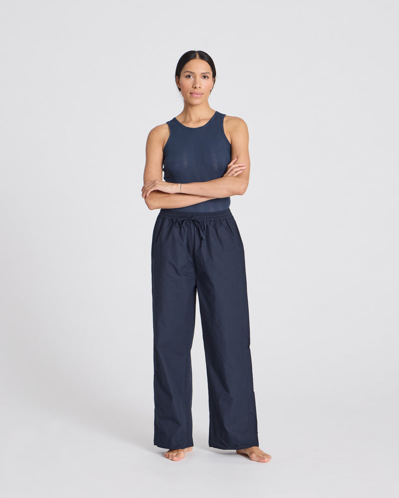 GAI+LISVA Thilde Pant Poplin GOTS 243975 Pants & Shorts 181 Midnight Blue