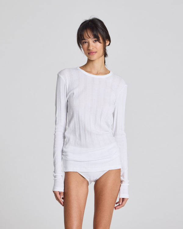 GAI+LISVA Thyra L/S Cotton Top Top 100 White