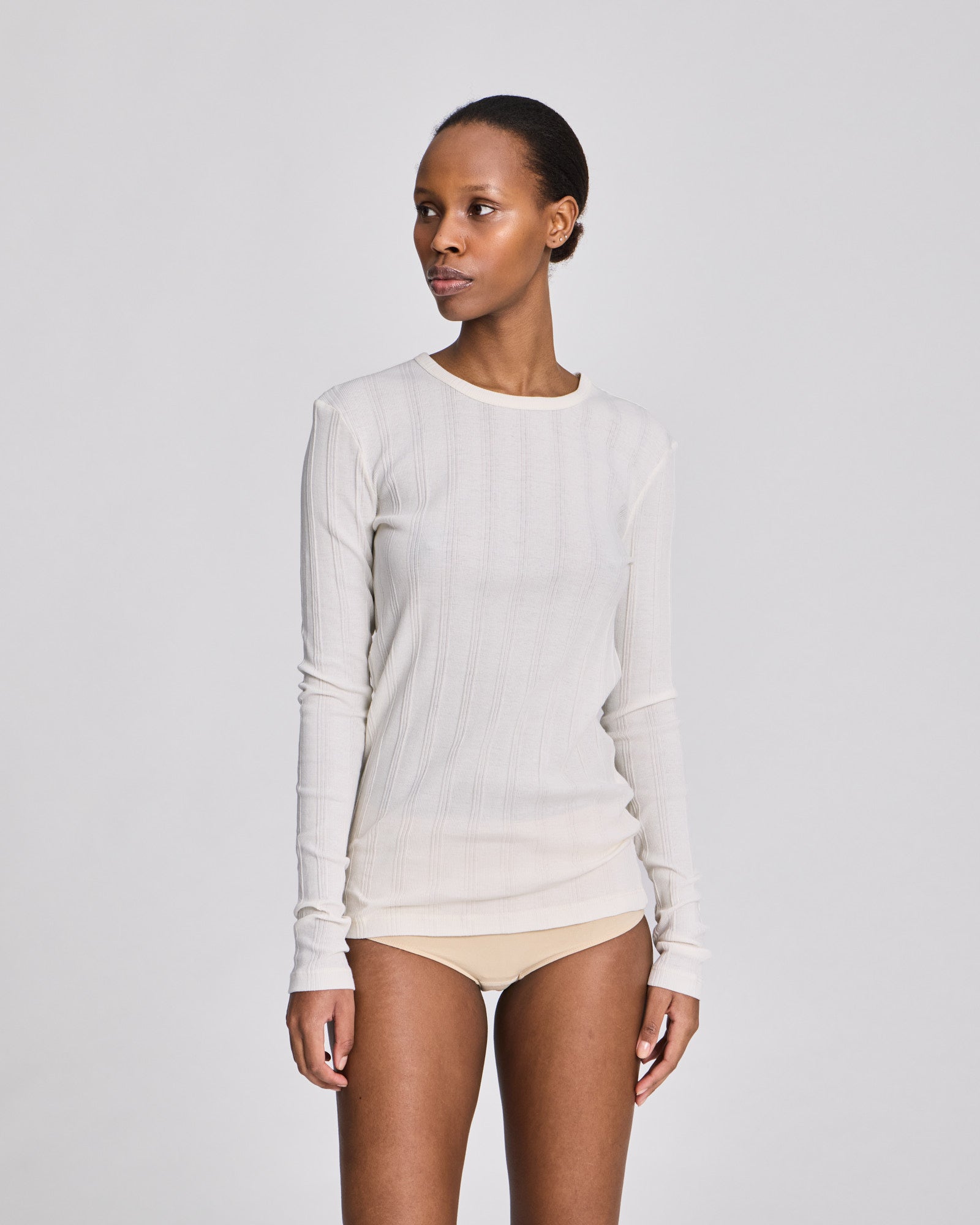 GAI+LISVA Thyra L/S Cotton Top Tops & T-shirts 150 Off White