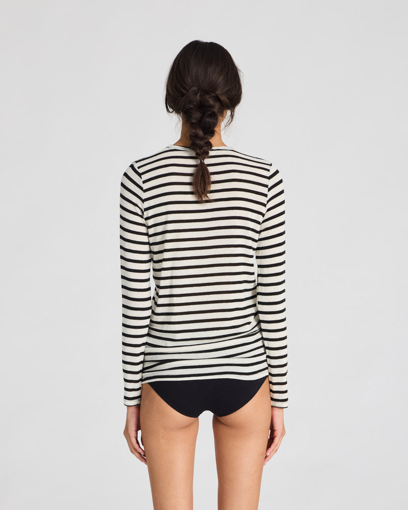 GAI+LISVA Thyra Sailor Wool Top Top 962 Ecru / Black Sailor Stripe