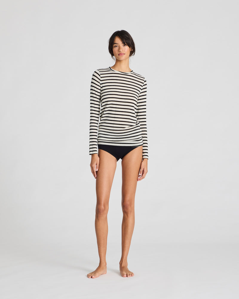 GAI+LISVA Thyra Sailor Wool Top Top 962 Ecru / Black Sailor Stripe