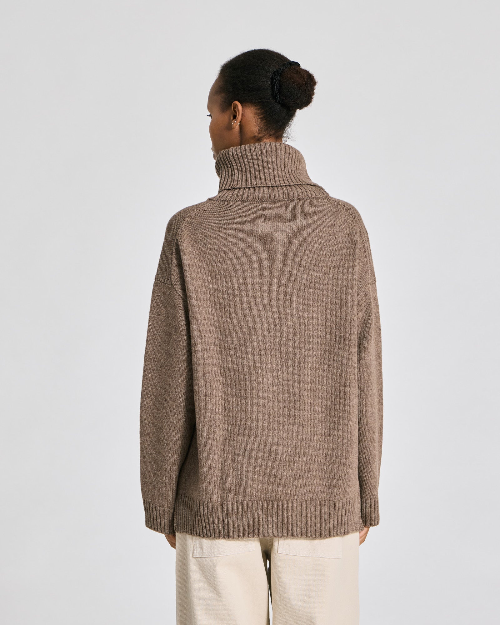 GAI+LISVA Vera Lambswool Jumper GOTS Lambswool l Knitwear 756 Mole Melangé
