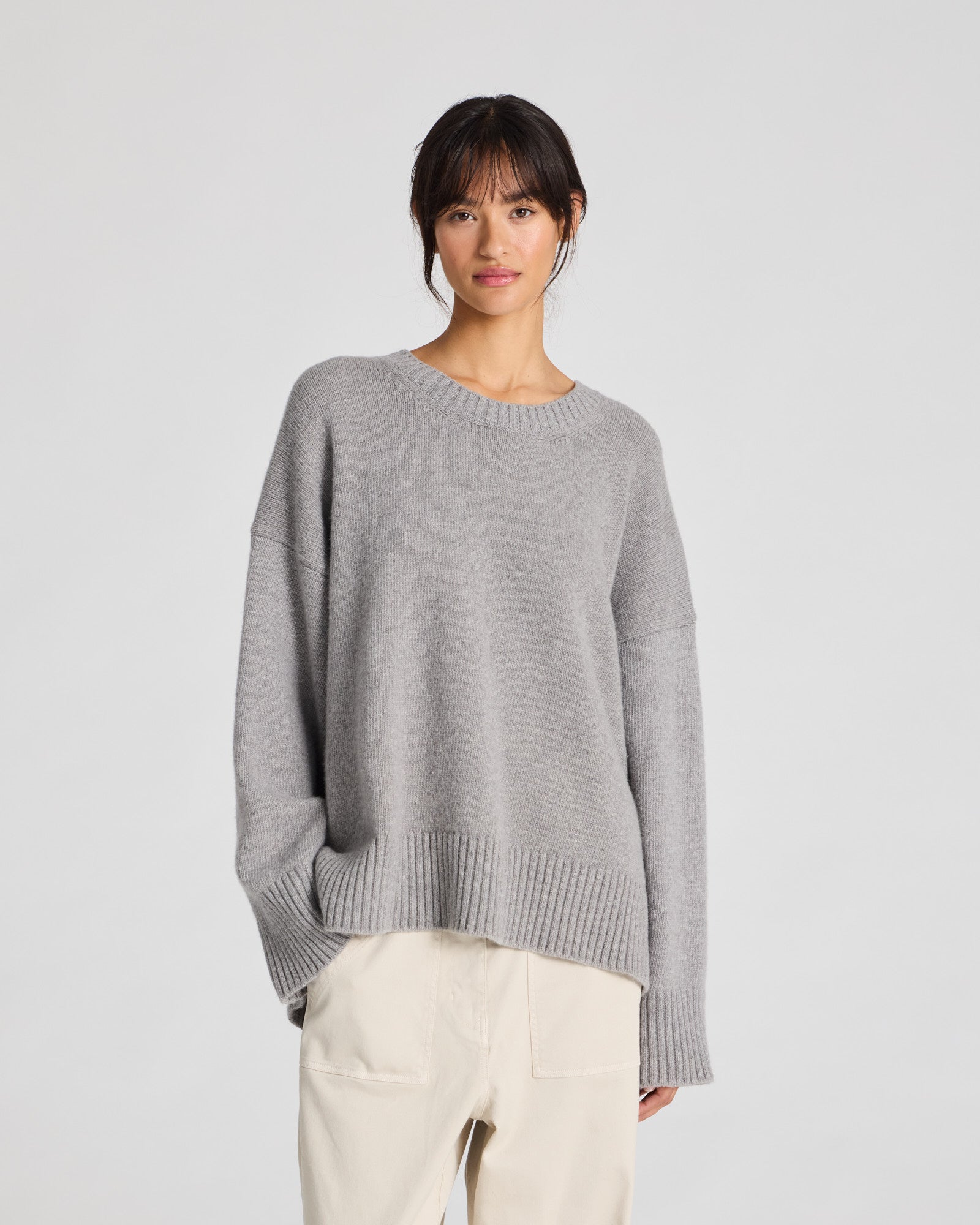 GAI+LISVA Vigga Lambswool Jumper Lambswool l Knitwear 602 Grey Melange